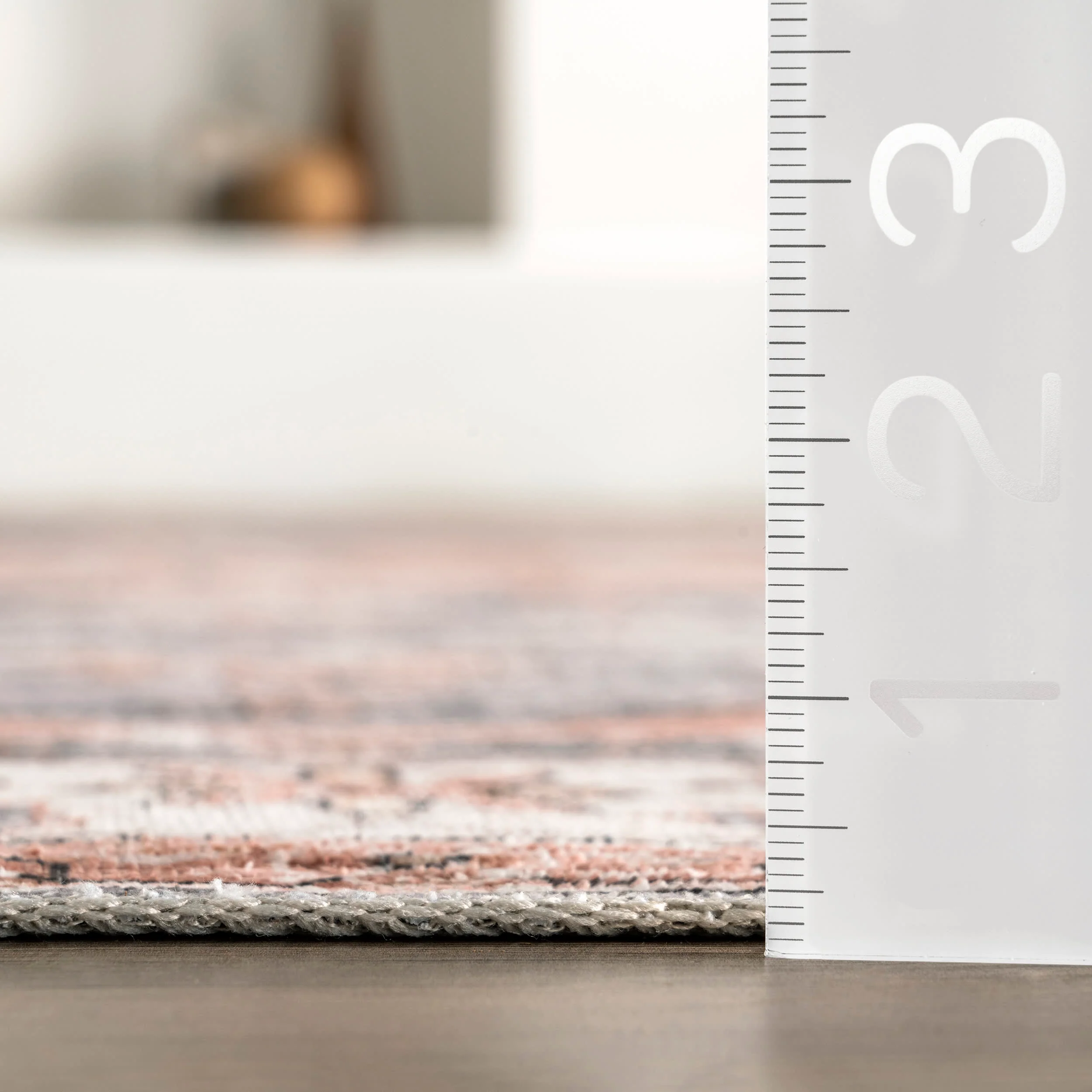 Francis Cartouche Medallion Washable Rug | Light Orange - Image 5