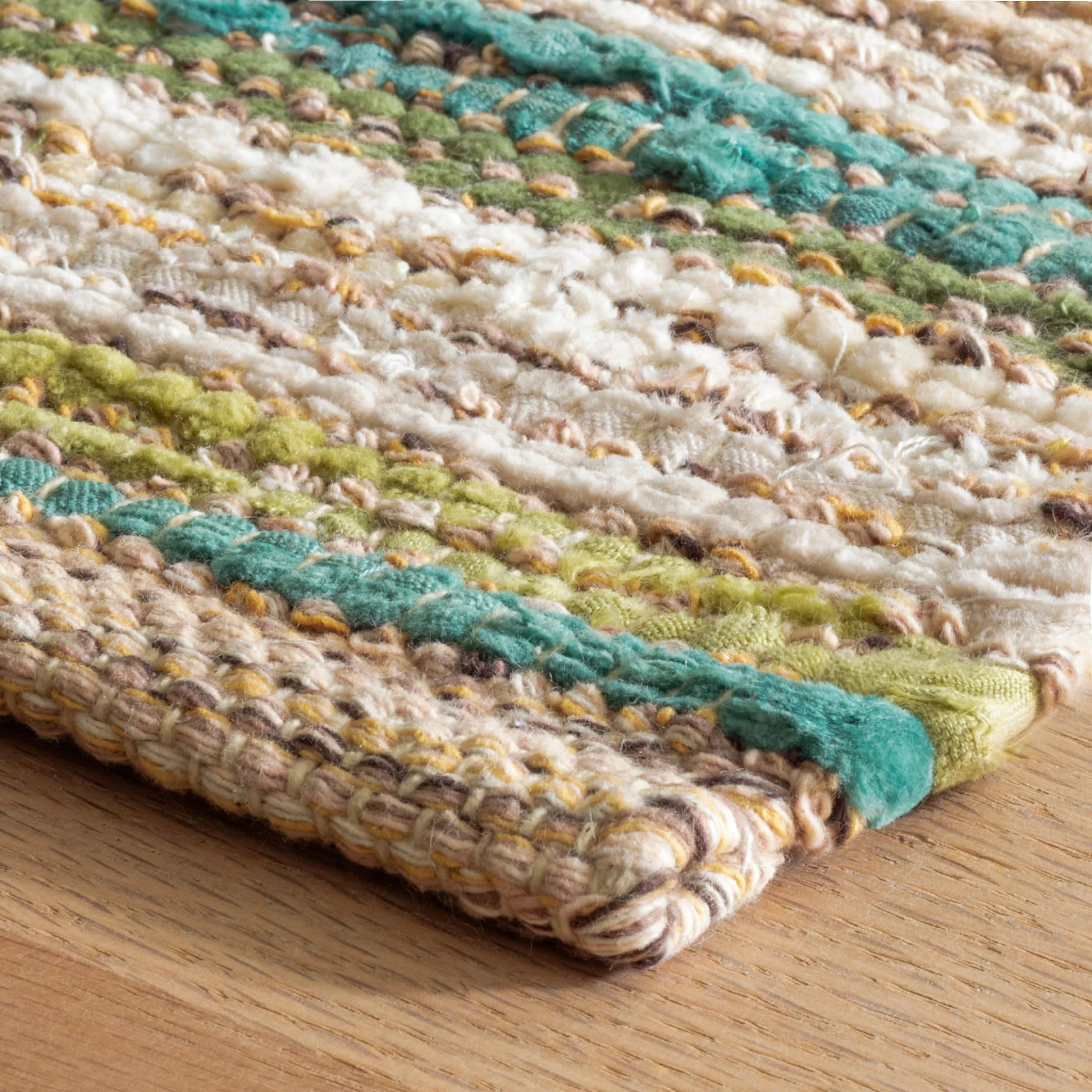 Francisco Handwoven Cotton Rug | Green - Image 5