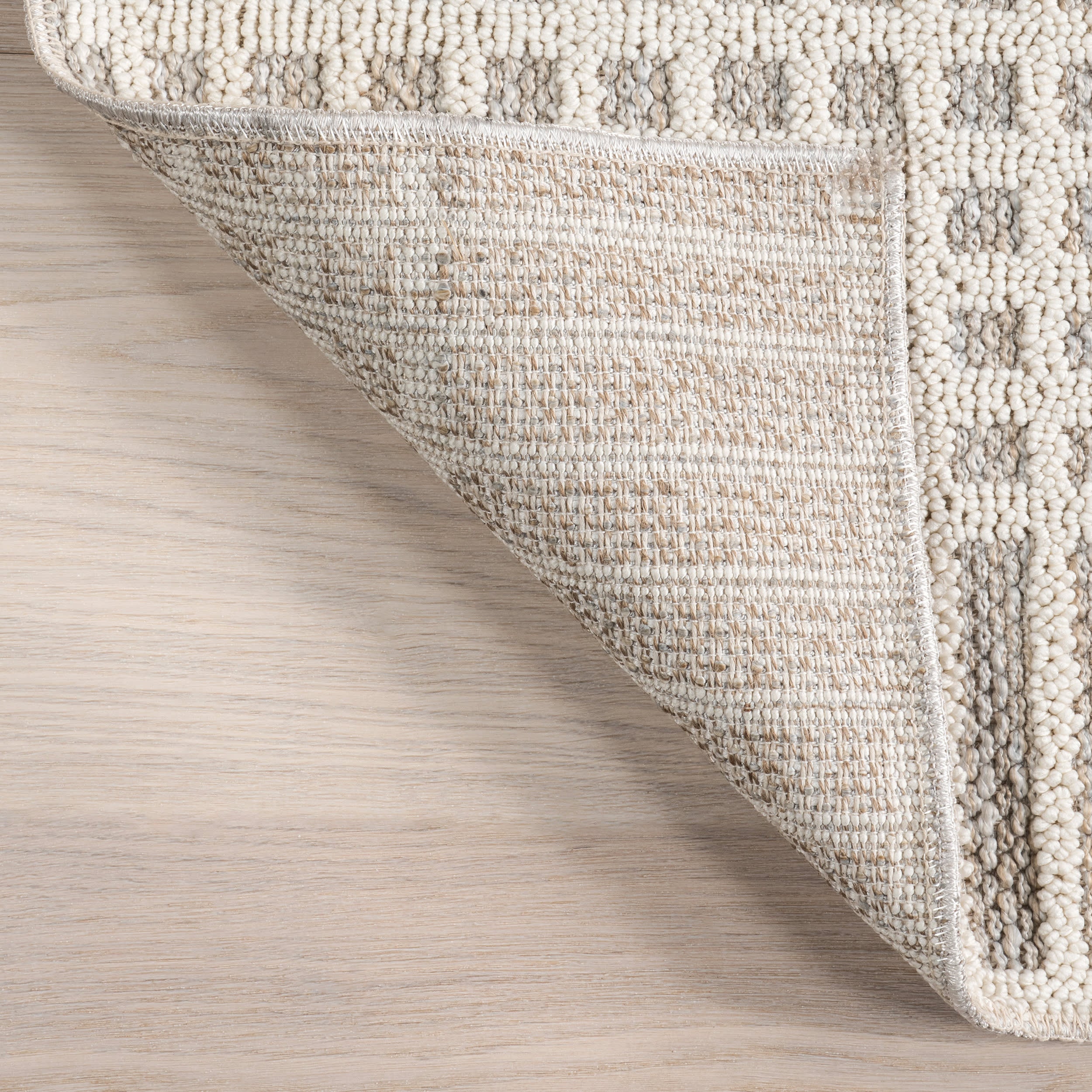 Fredrika Geometric Washable Rug | Light Grey - Image 7