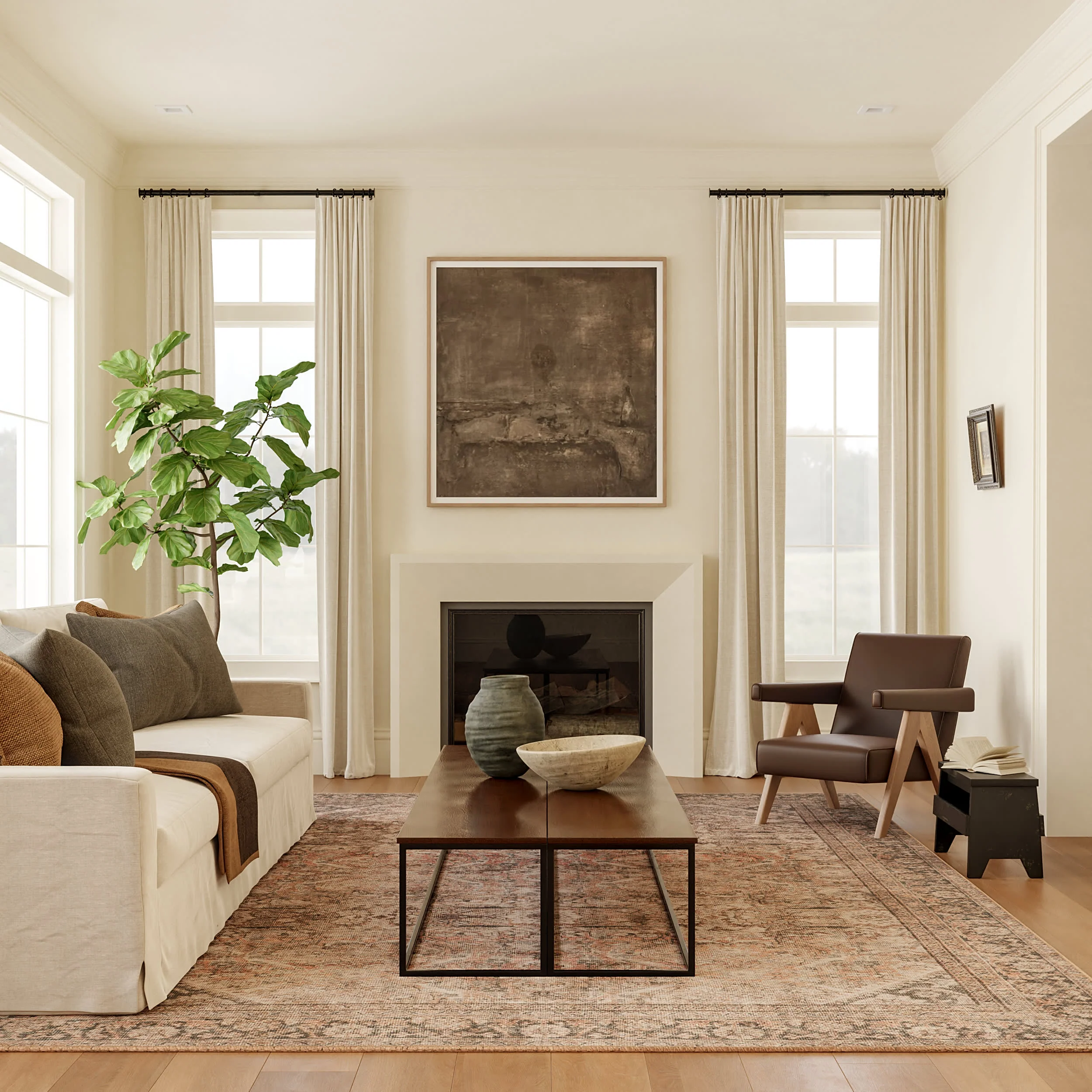 Frenchtown Antiqued Jute-Blend Rug | Brown - Image 2