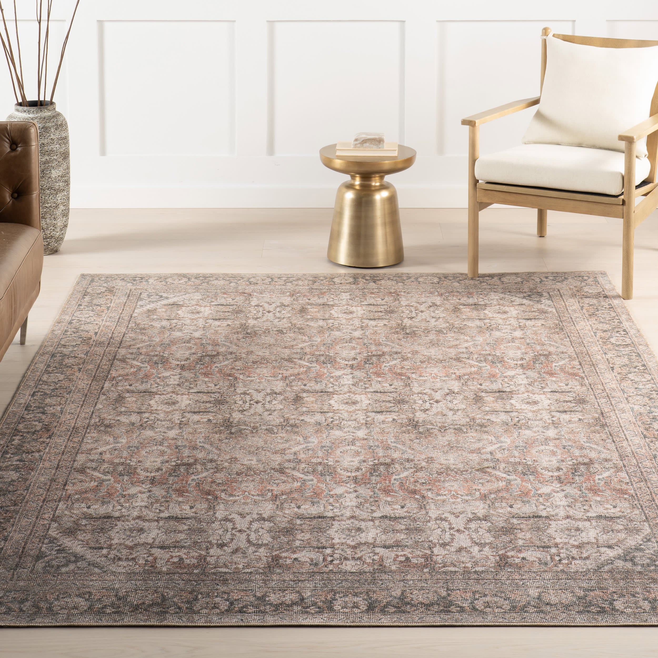 Frenchtown Antiqued Jute-Blend Rug | Brown - Image 5