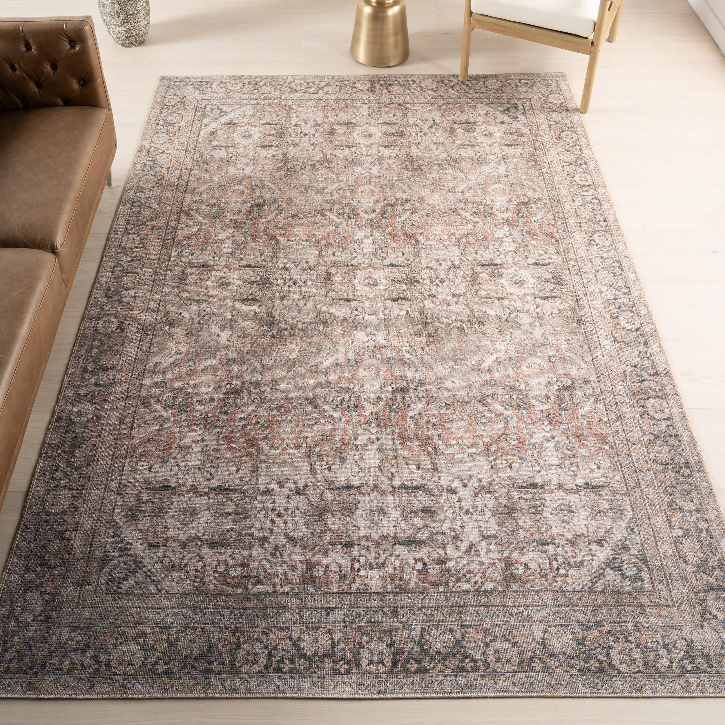 Frenchtown Antiqued Jute-Blend Rug | Brown - Image 9