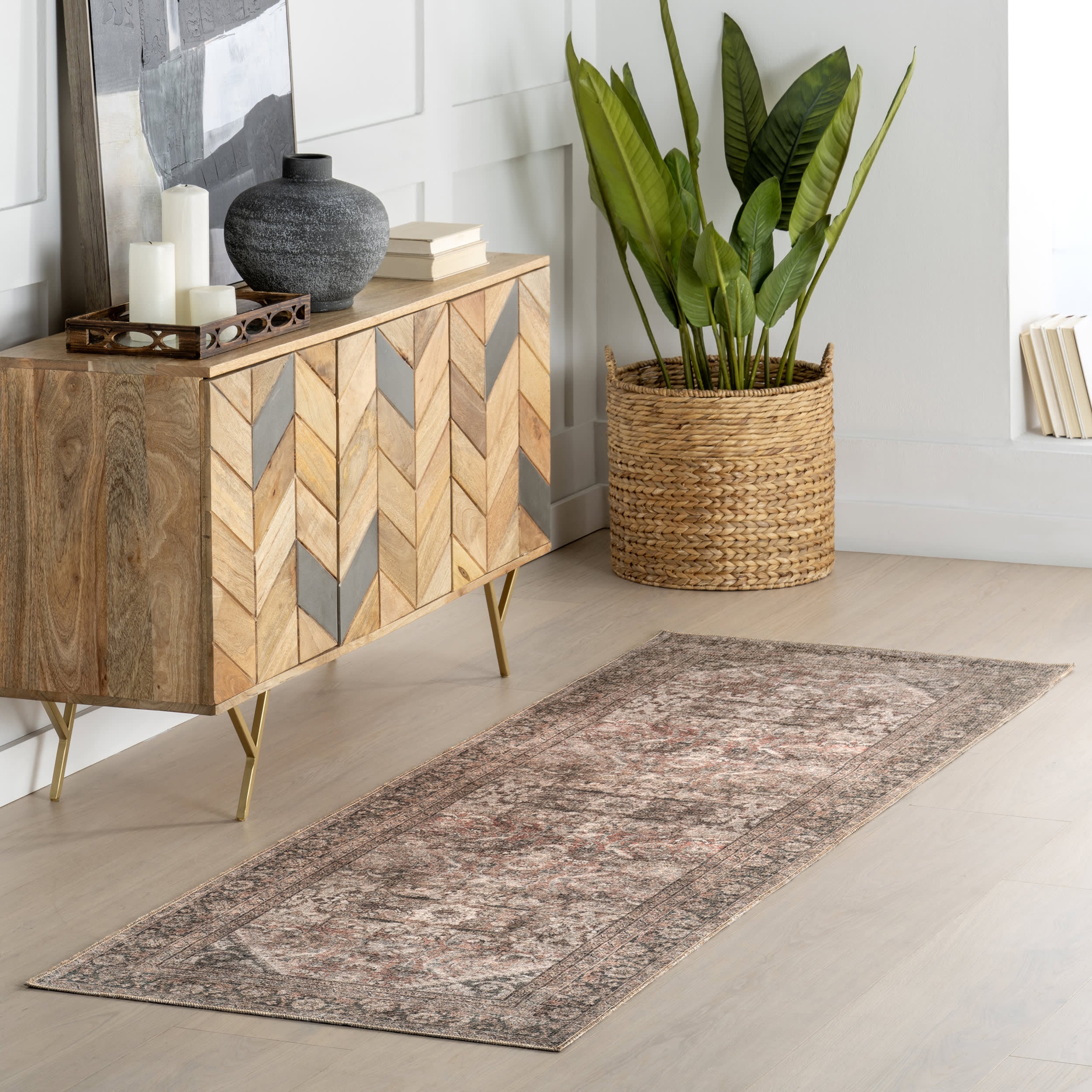 Frenchtown Antiqued Jute-Blend Rug | Brown - Image 2