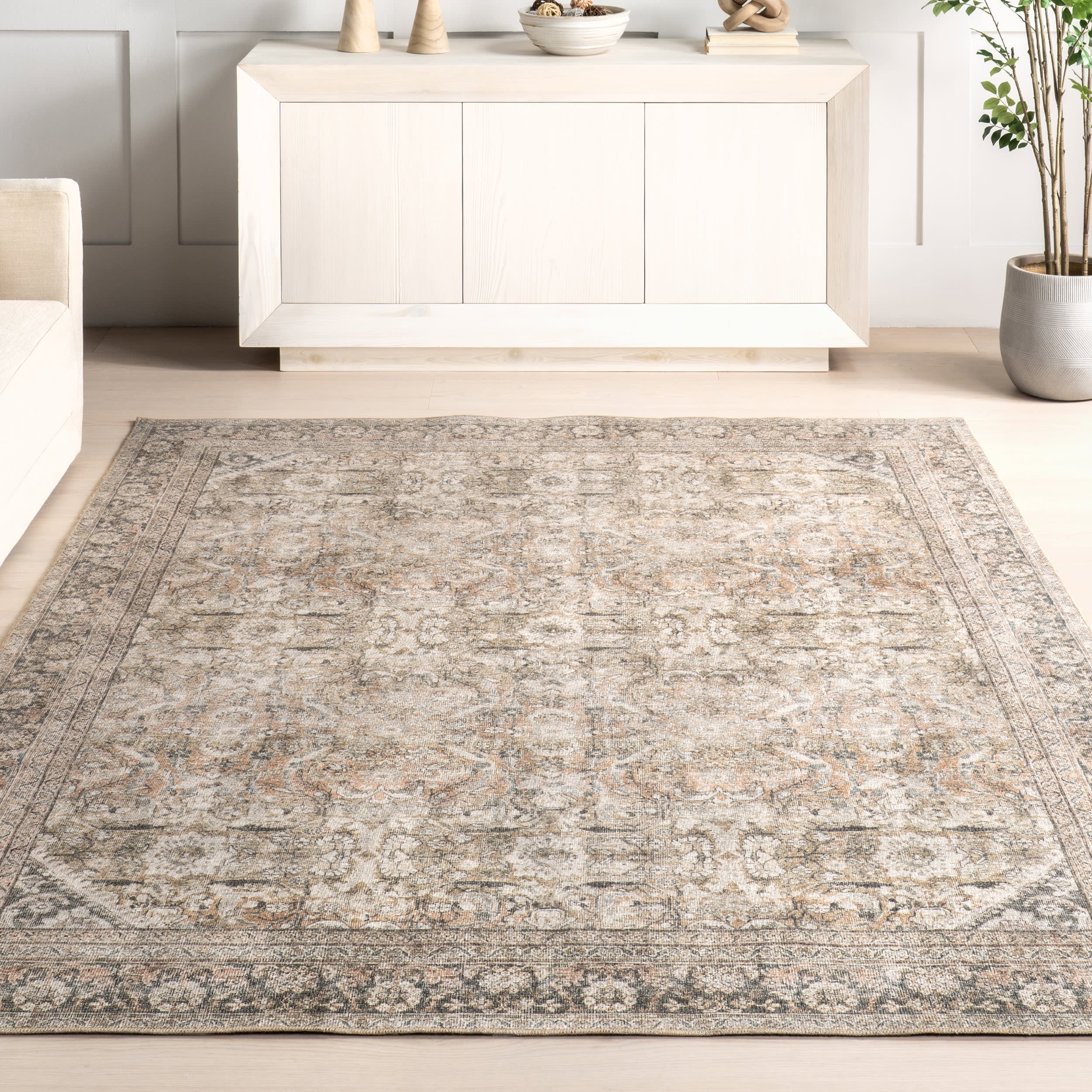 Frenchtown Antiqued Jute-Blend Rug | Dark Beige - Image 5