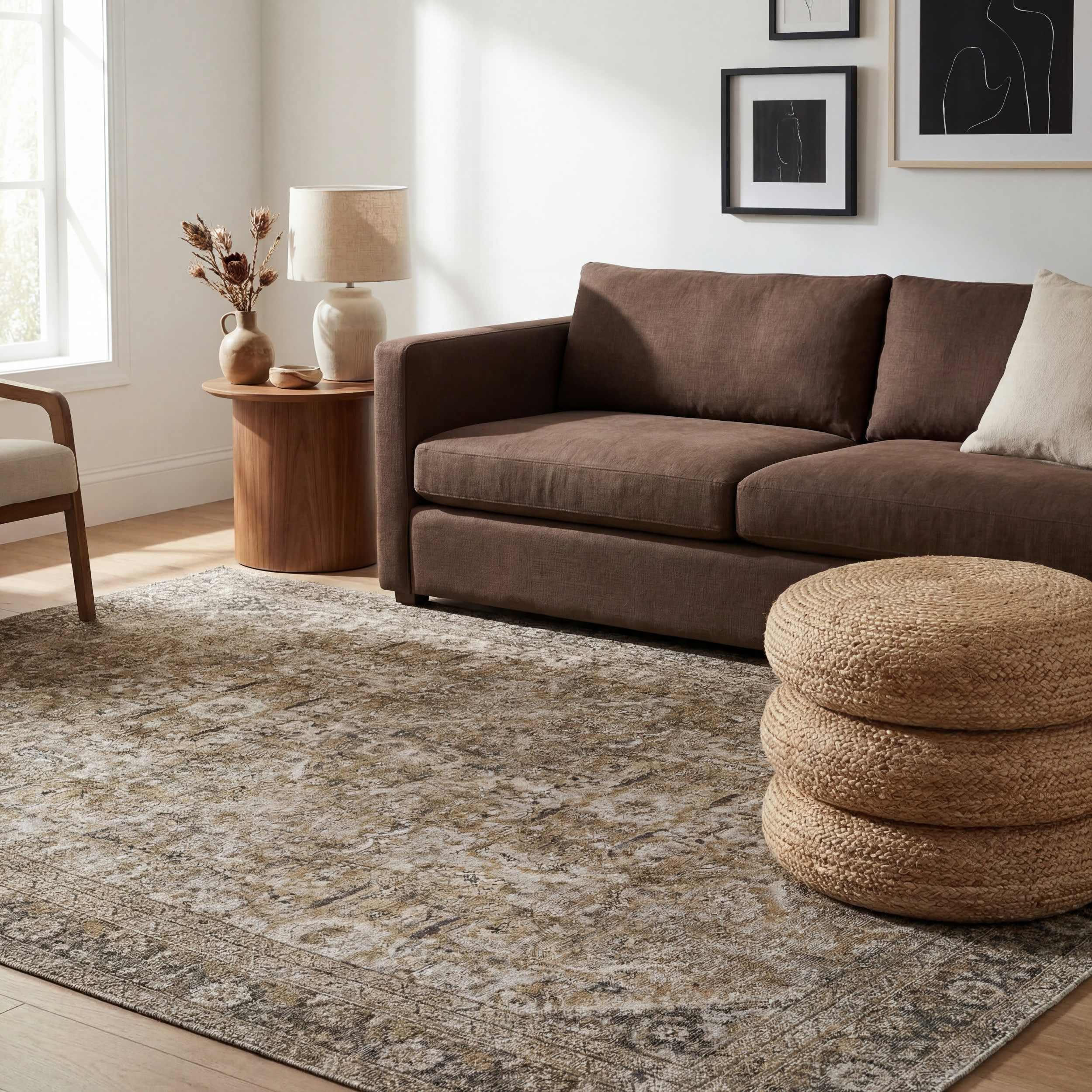 Frenchtown Antiqued Jute-Blend Rug | Green - Image 5