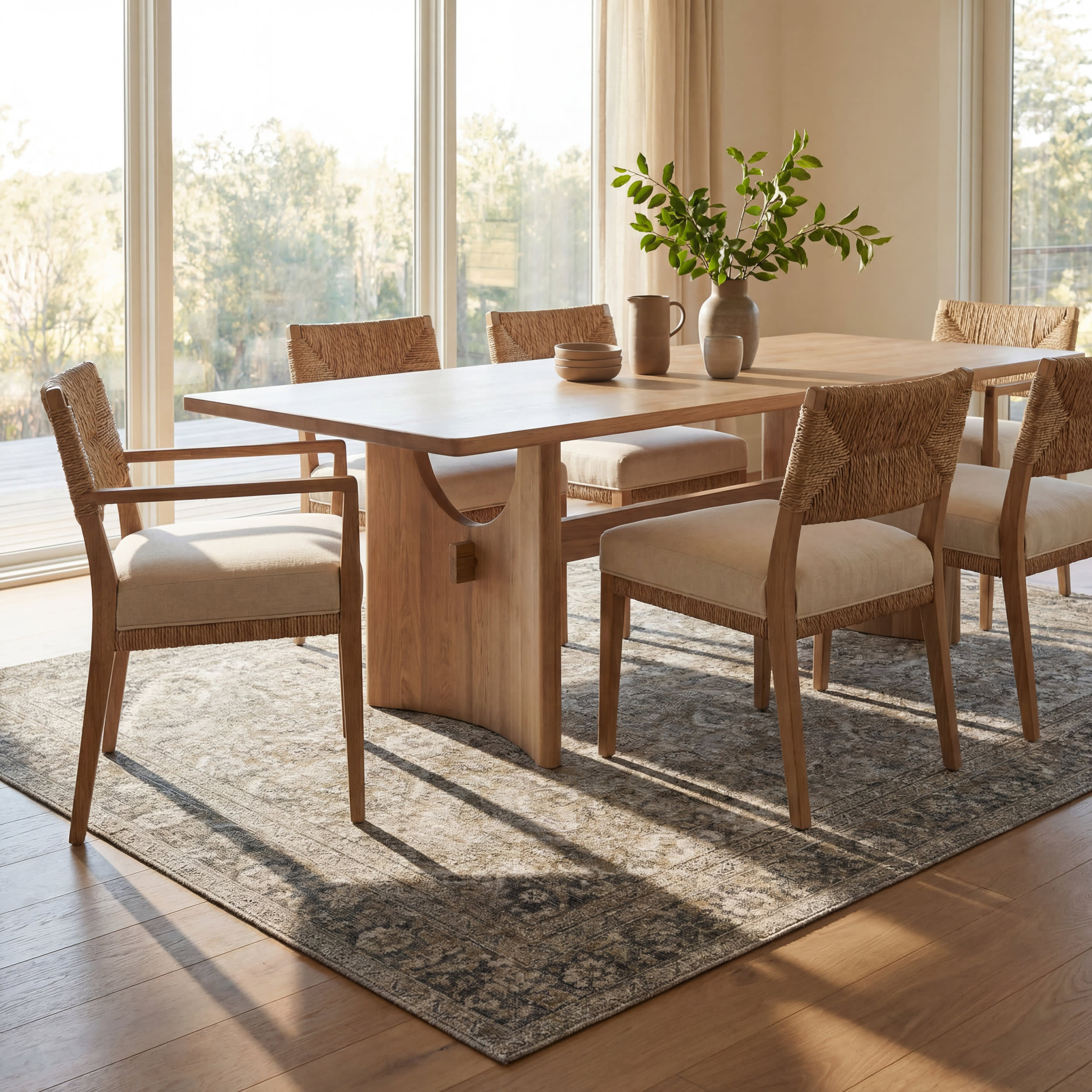 Frenchtown Antiqued Jute-Blend Rug | Green - Image 7