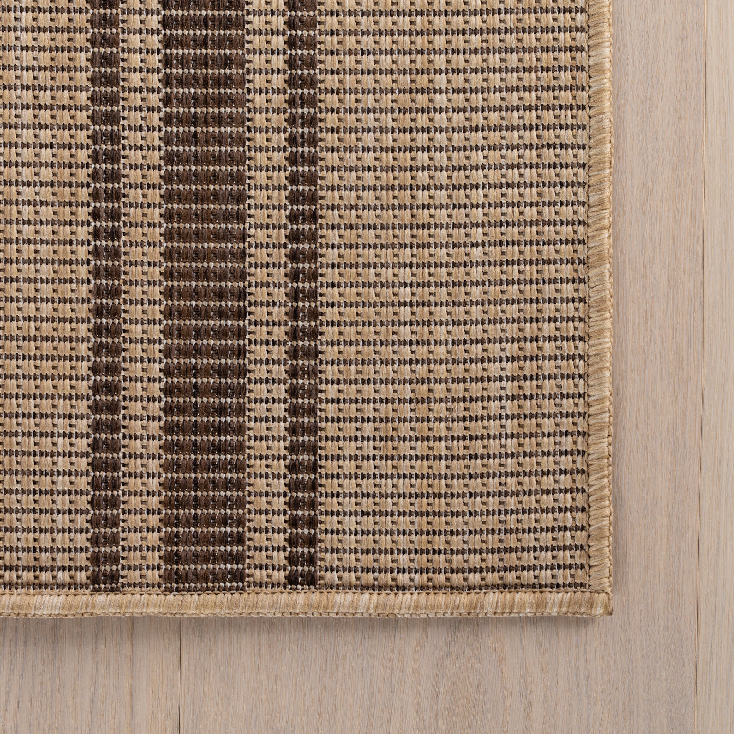 Fresa Coastal Striped Indoor/Outdoor Rug | Brown - Image 3