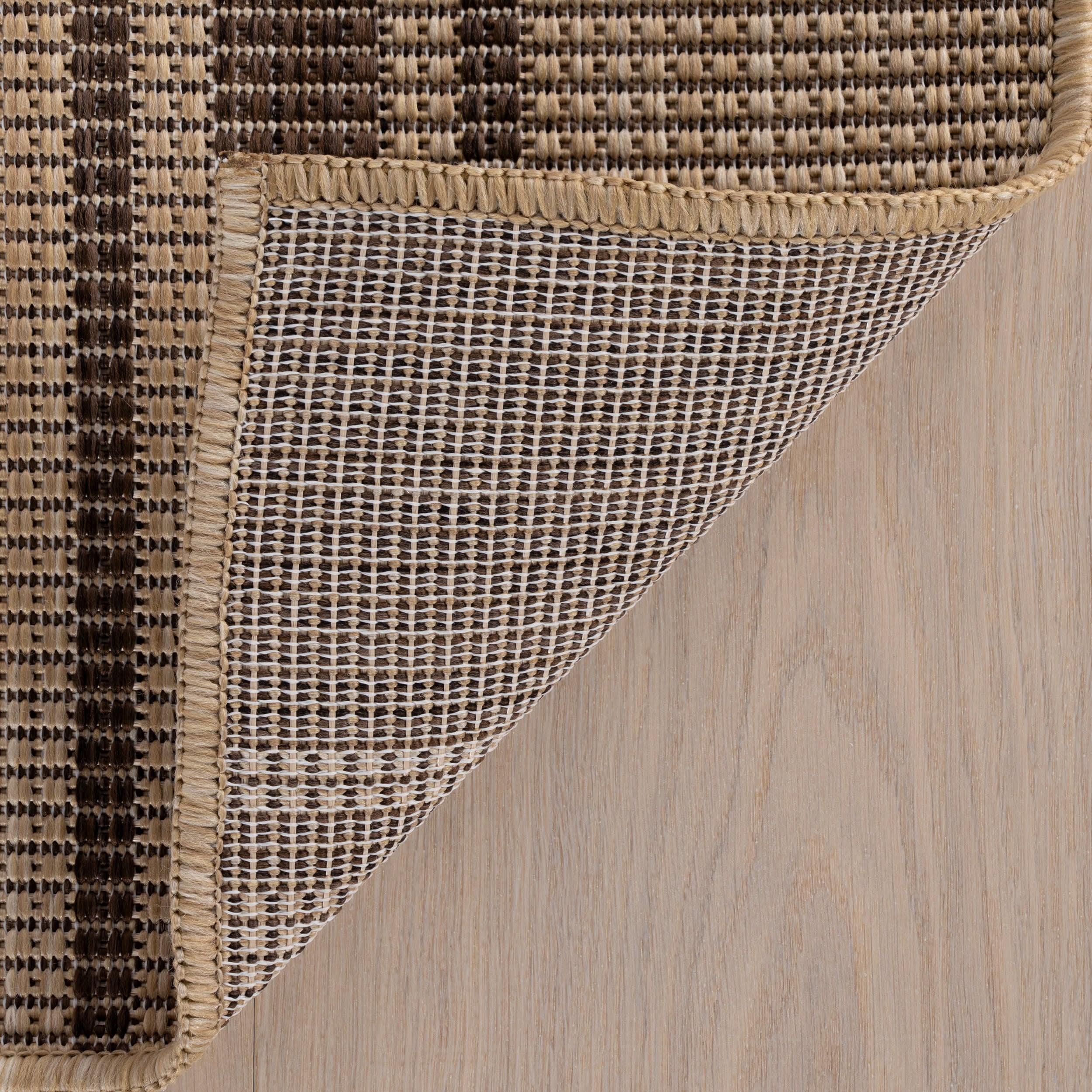 Fresa Coastal Striped Indoor/Outdoor Rug | Brown - Image 5