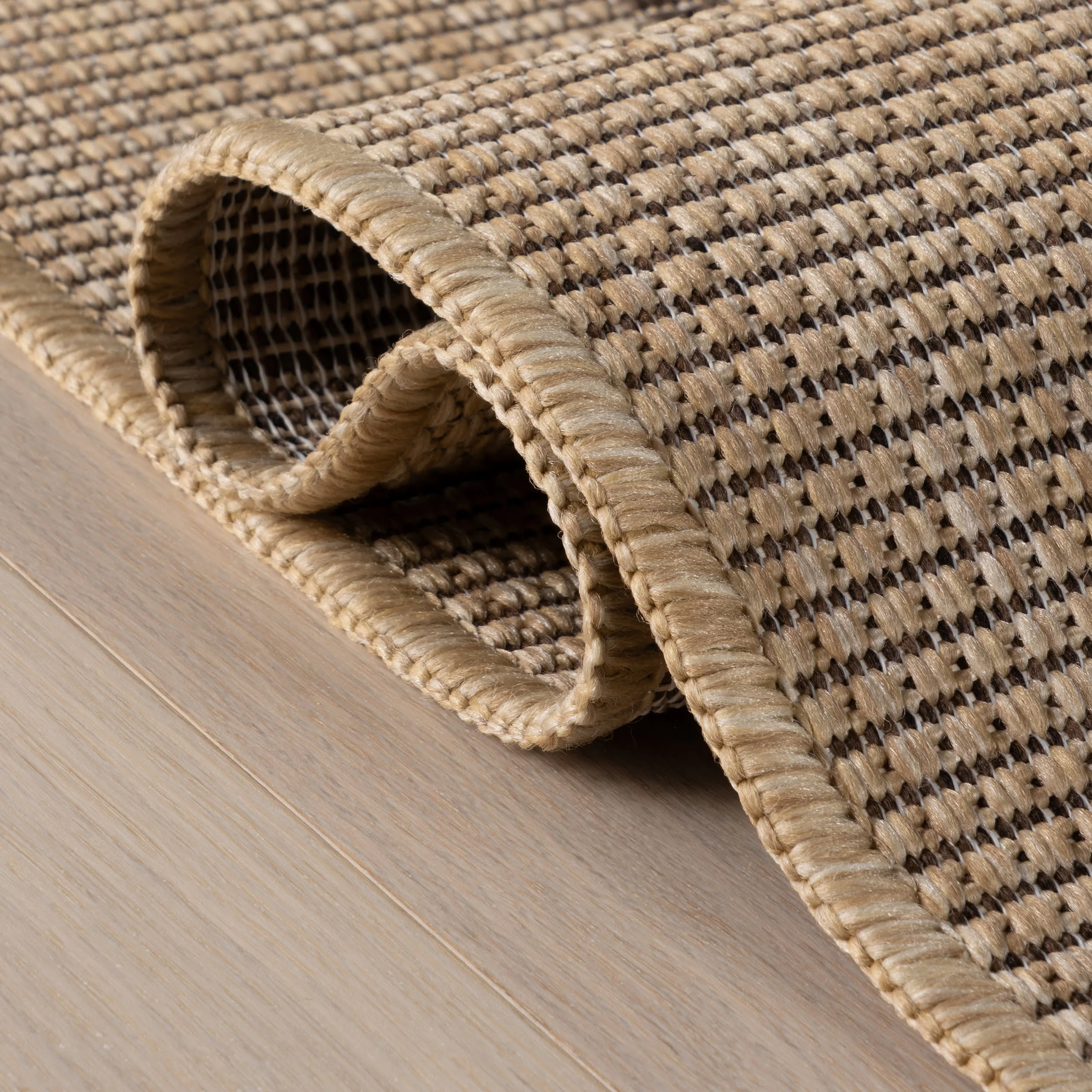 Fresa Coastal Striped Indoor/Outdoor Rug | Brown - Image 6