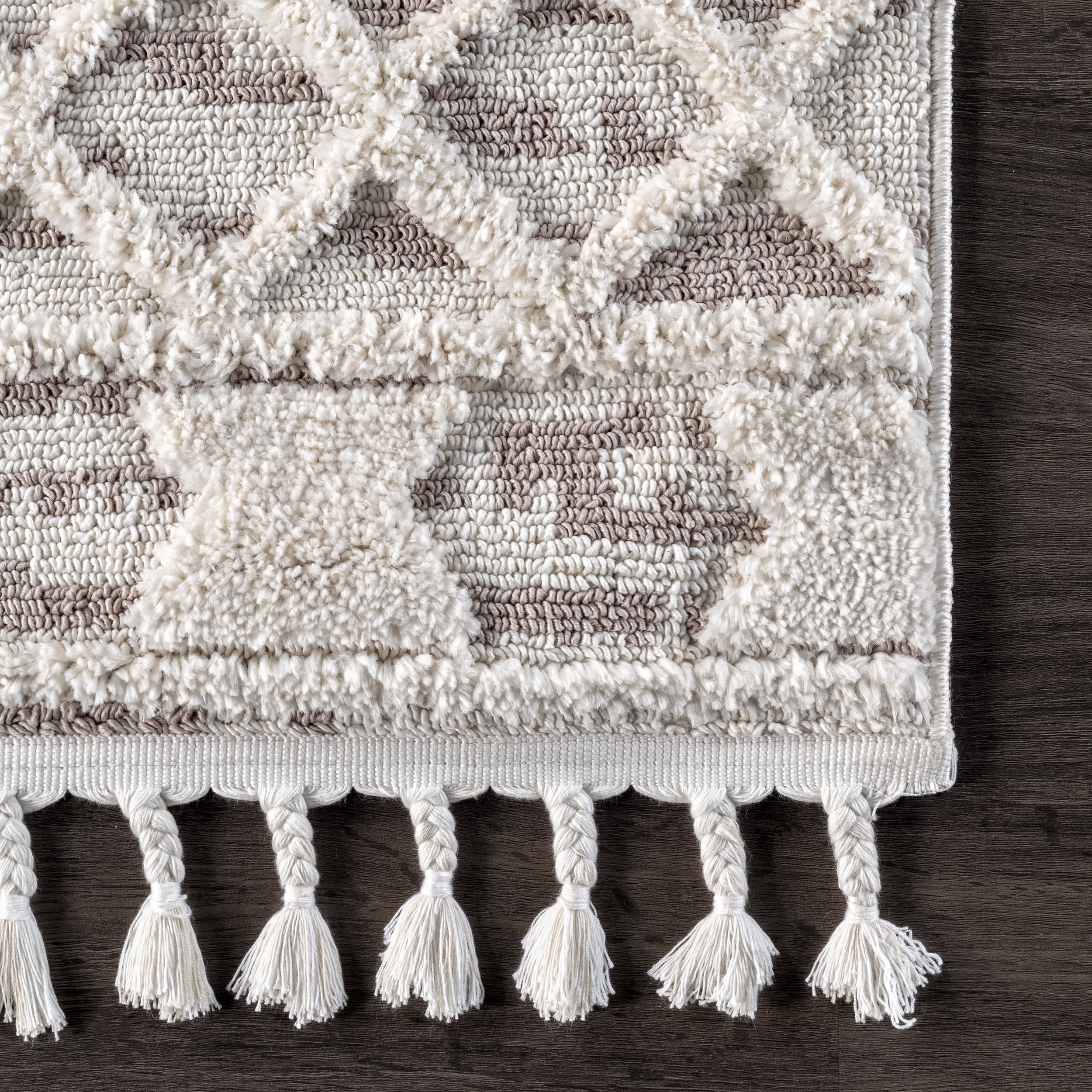 Frida Textured Moroccan Rug | Beige - Image 3