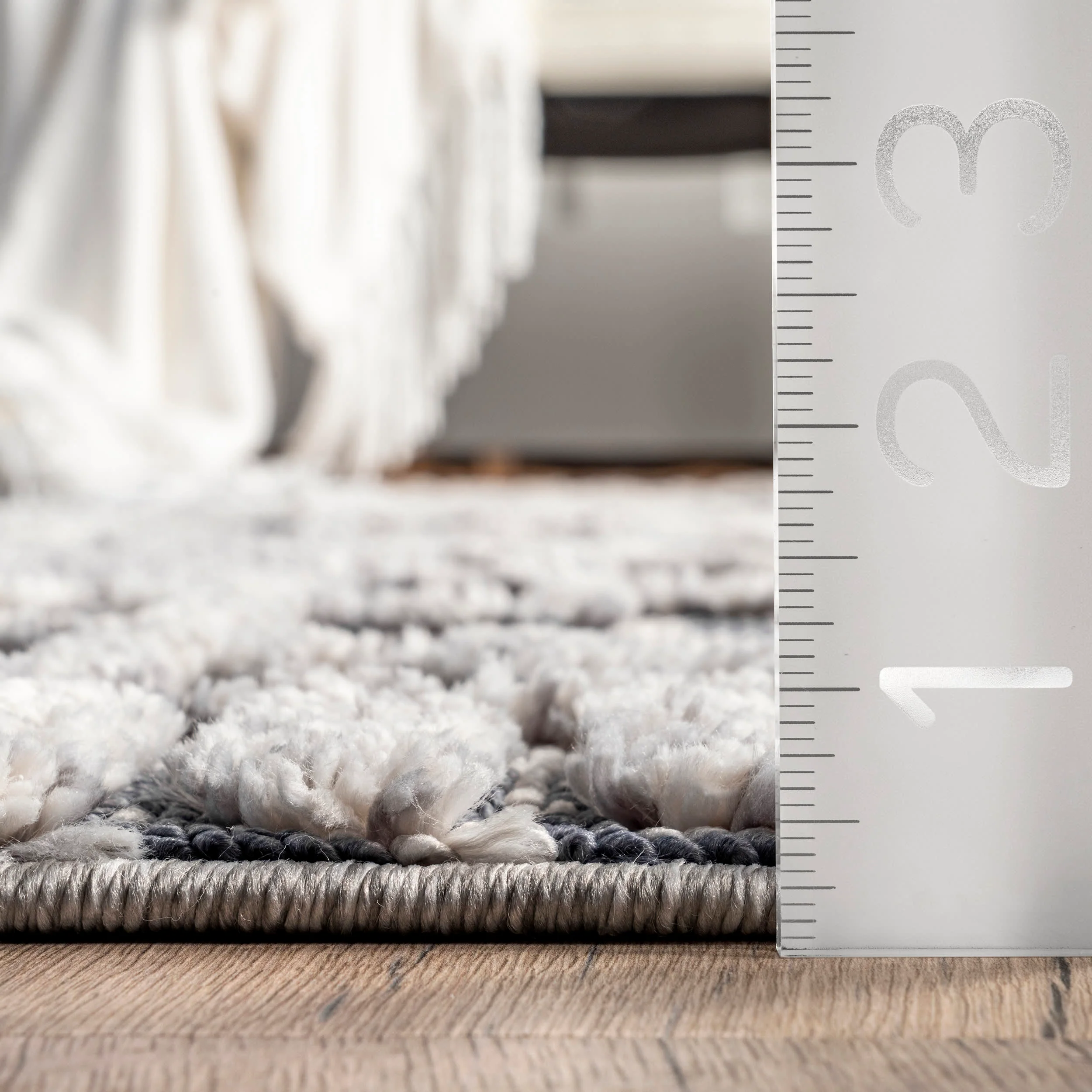 Frida Textured Moroccan Rug | Grey - Image 5