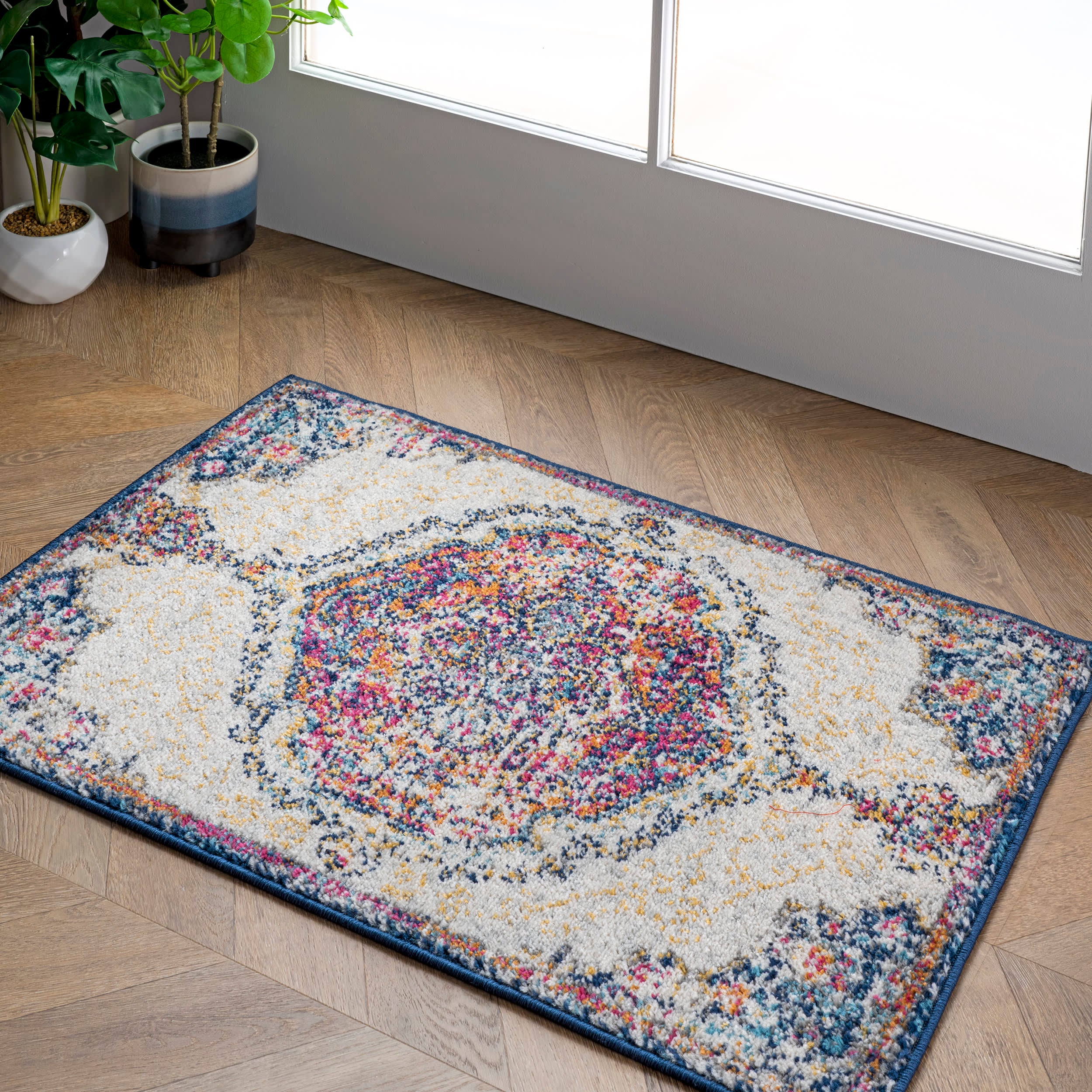 Frilly Corinthian Medallion Rug | Multicolor - Image 7