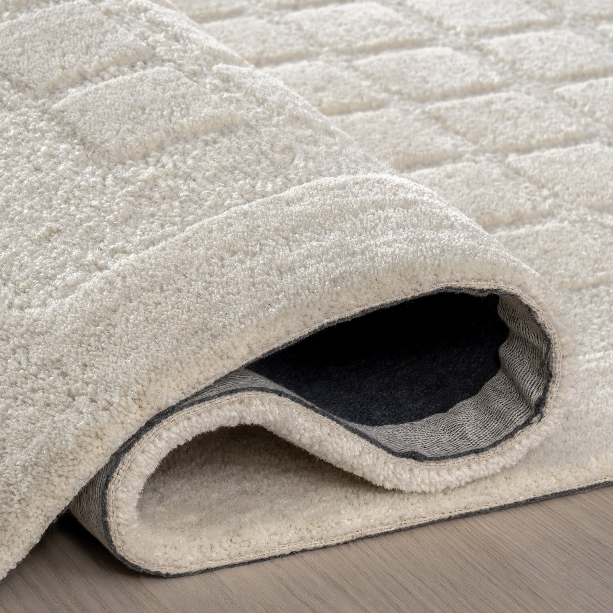 Fritz Checked Wool Rug | Beige - Image 10
