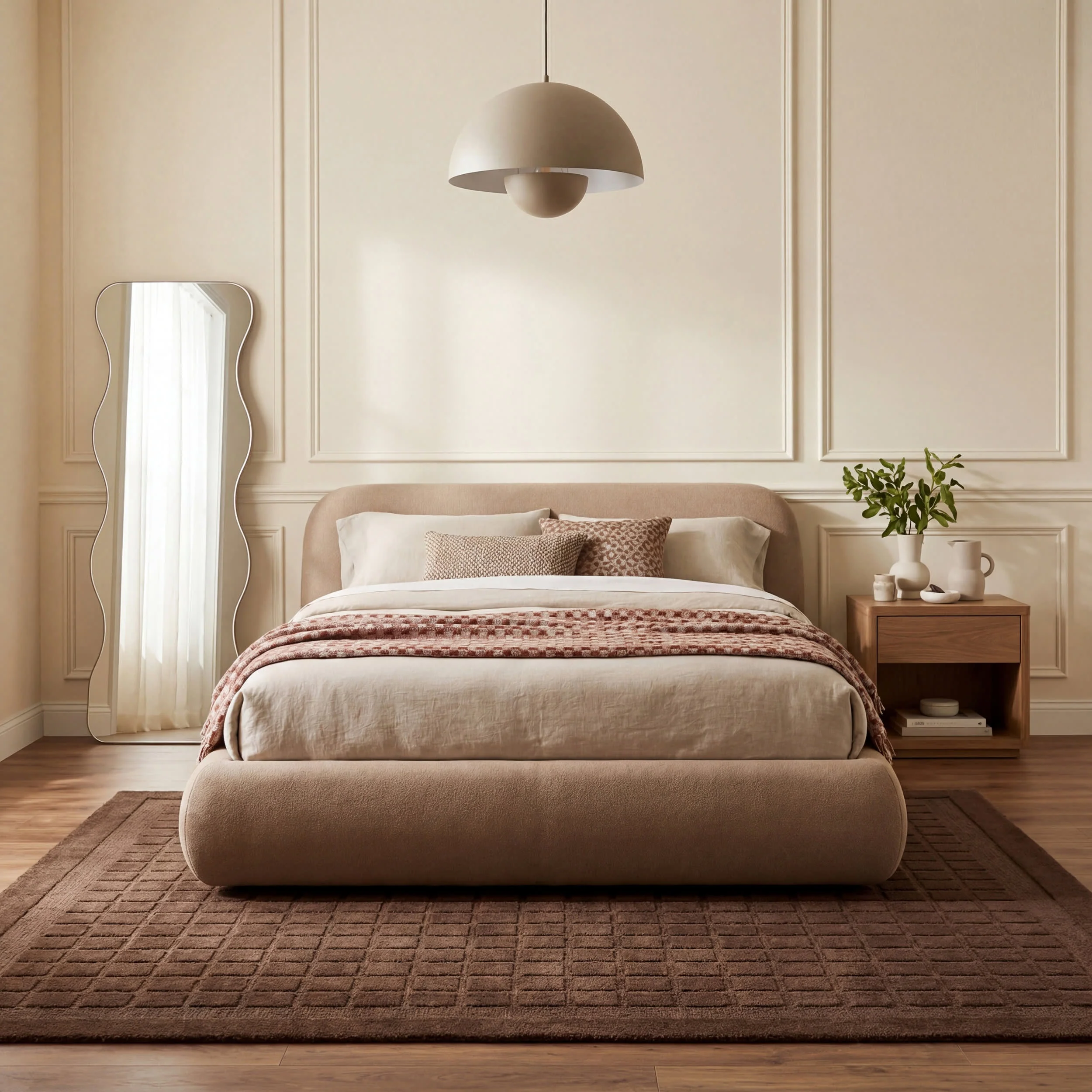 Fritz Checked Wool Rug | Brown - Image 10