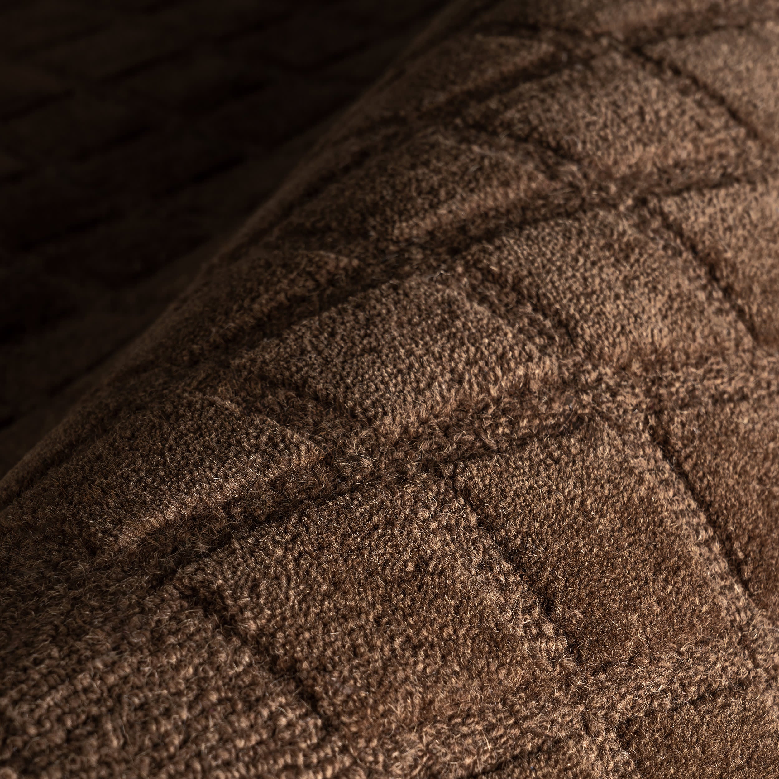 Fritz Checked Wool Rug | Brown - Image 3