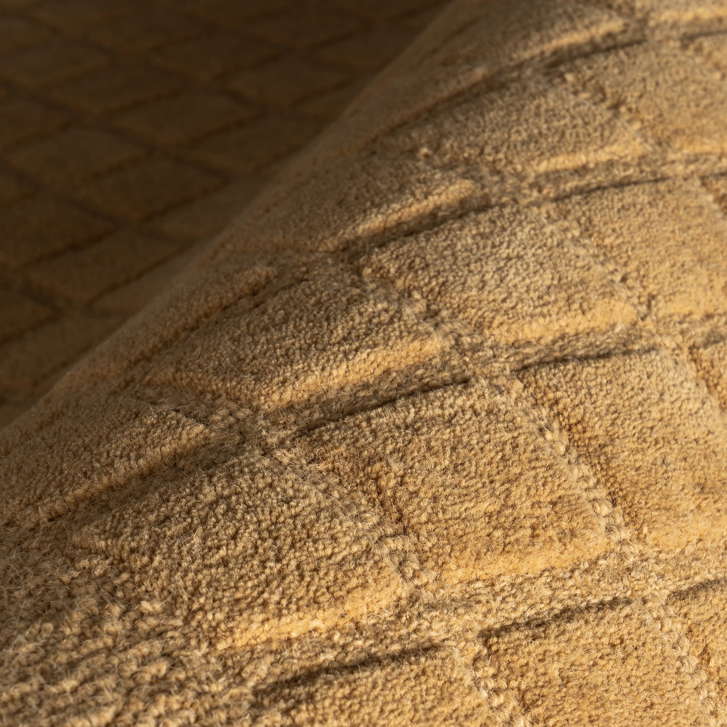 Fritz Checked Wool Rug | Golden Yellow - Image 3