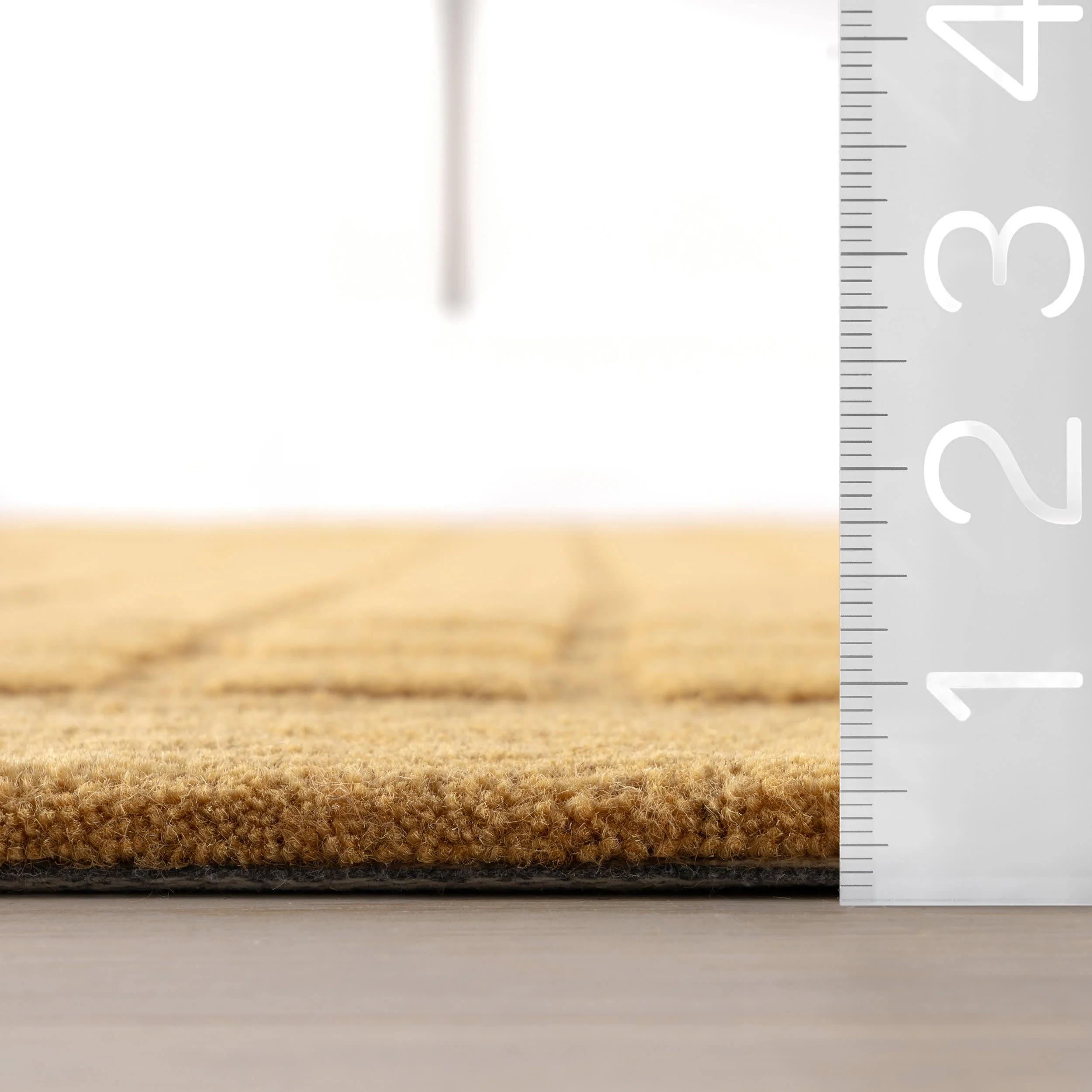 Fritz Checked Wool Rug | Golden Yellow - Image 5