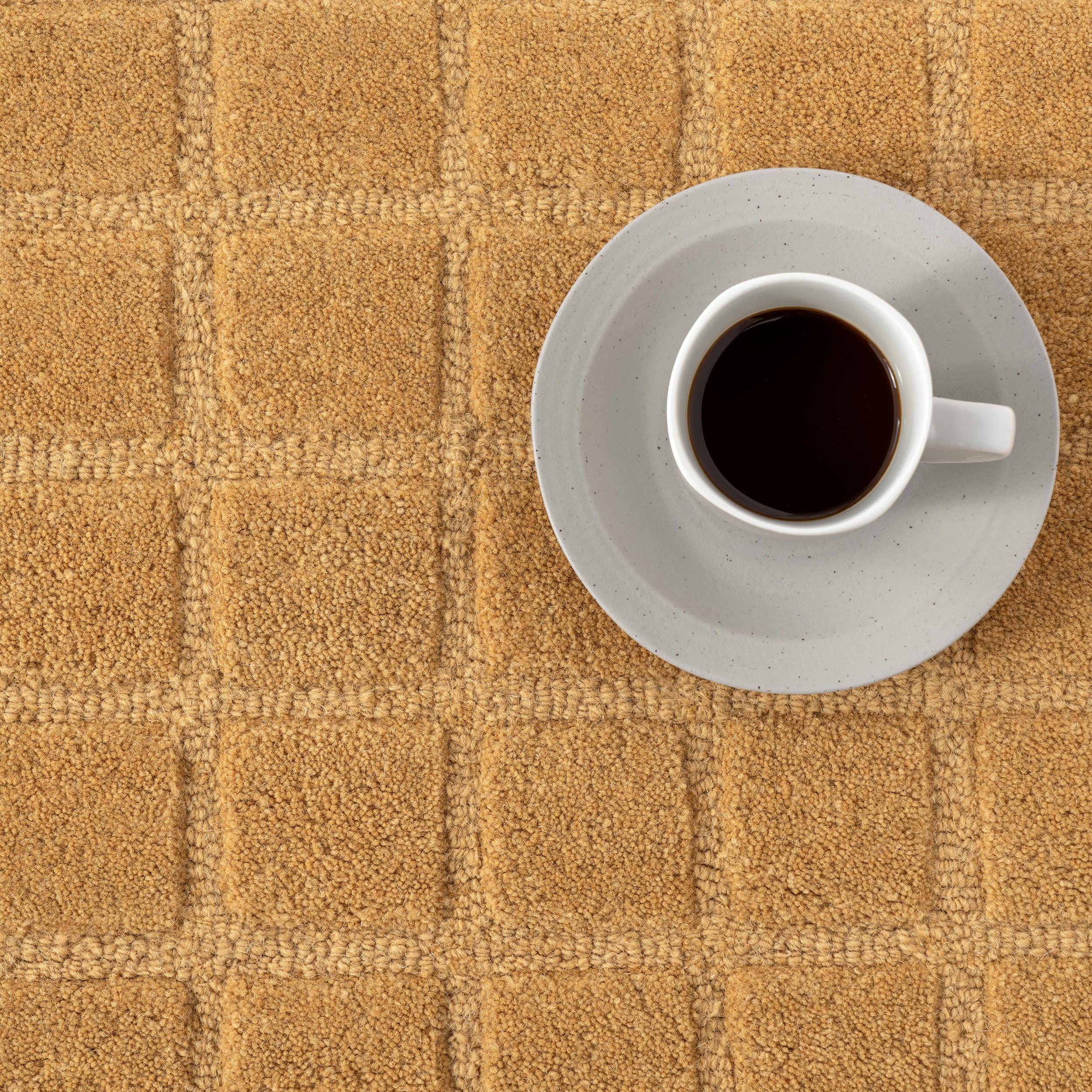 Fritz Checked Wool Rug | Golden Yellow - Image 8