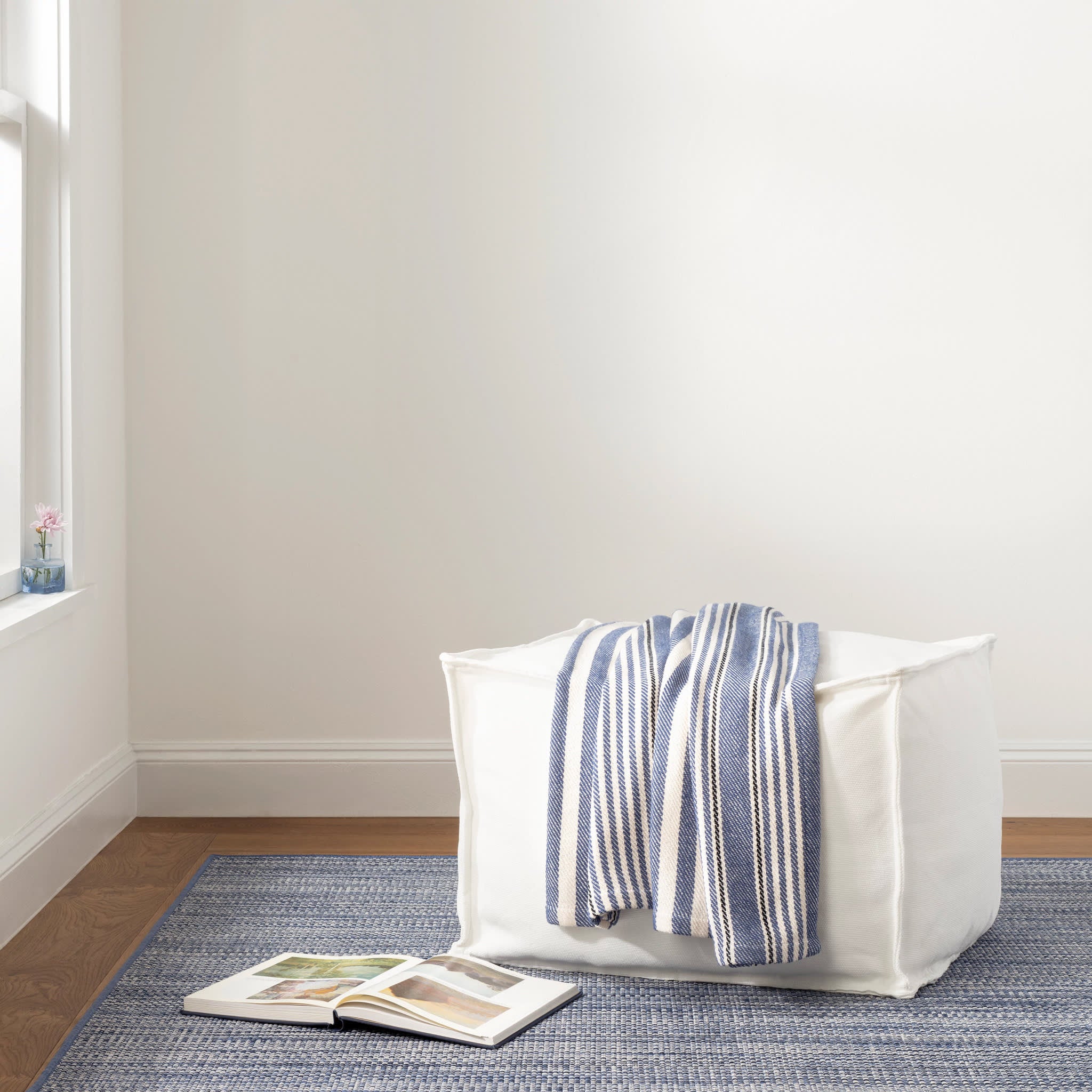 Fusion Handwoven Indoor/Outdoor Custom Rug | Blue - Image 2