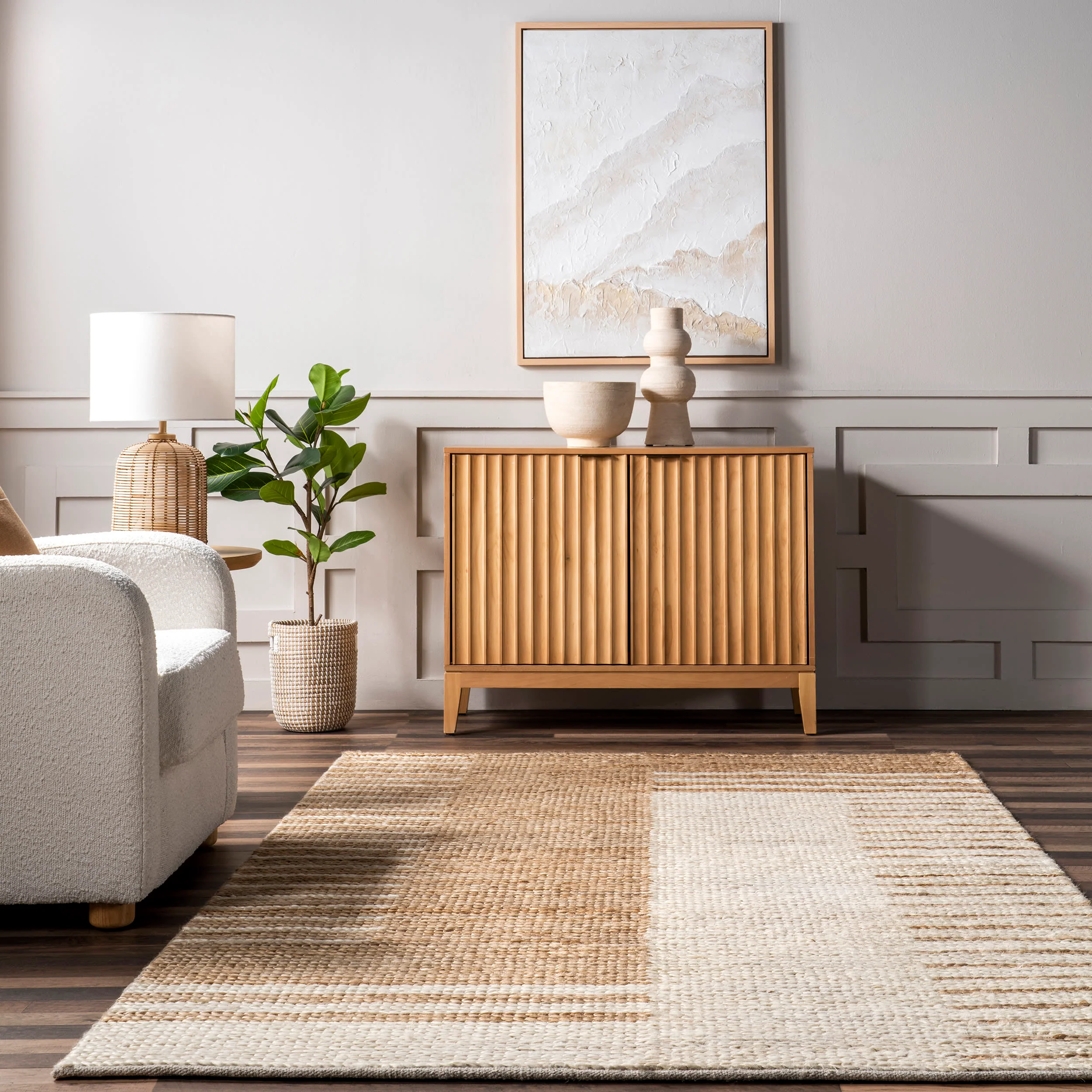 Gabi Woven Ladder Jute Rug | Natural - Image 4
