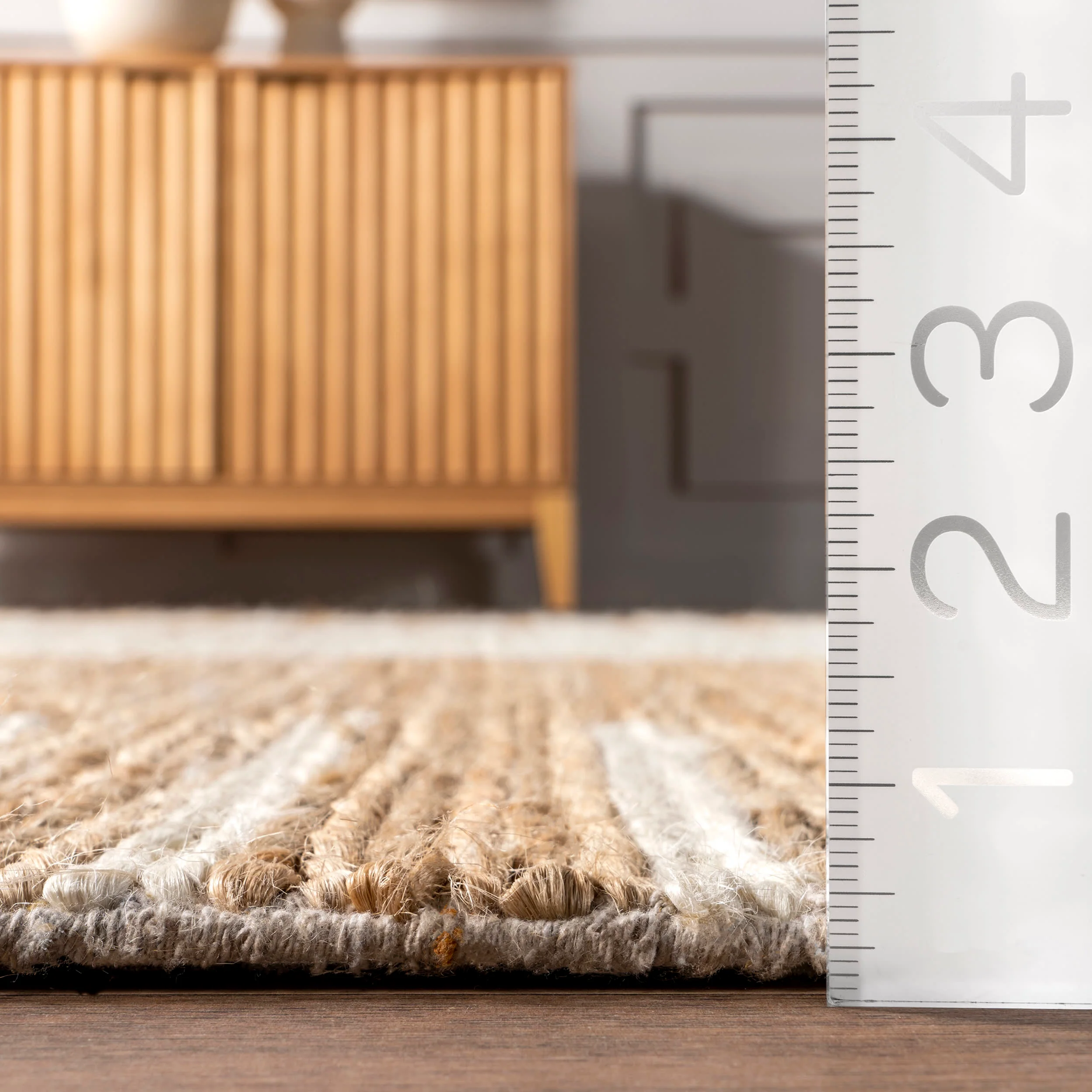 Gabi Woven Ladder Jute Rug | Natural - Image 5