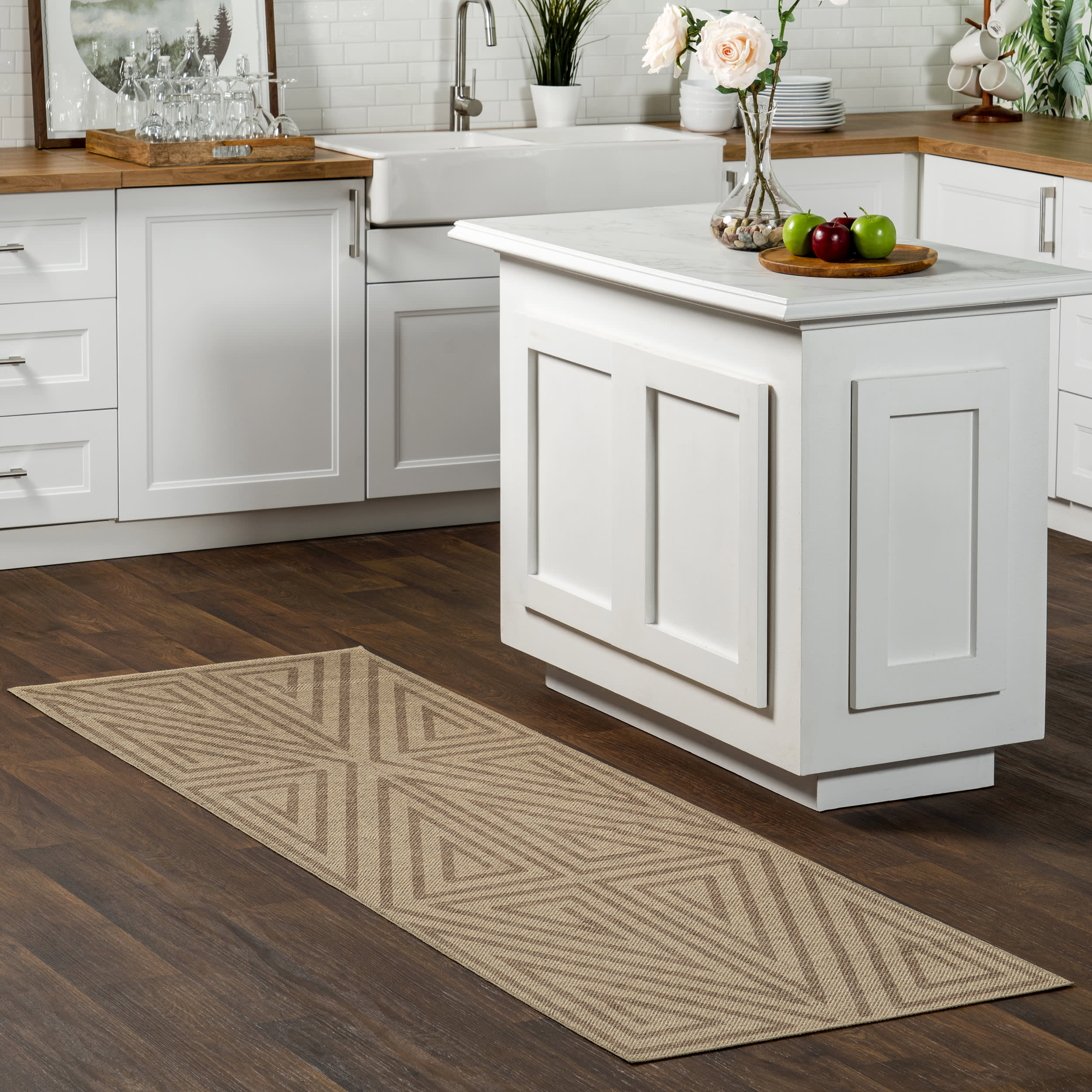 Gabriellia Easy-Jute Washable Maze Rug | Natural - Image 2
