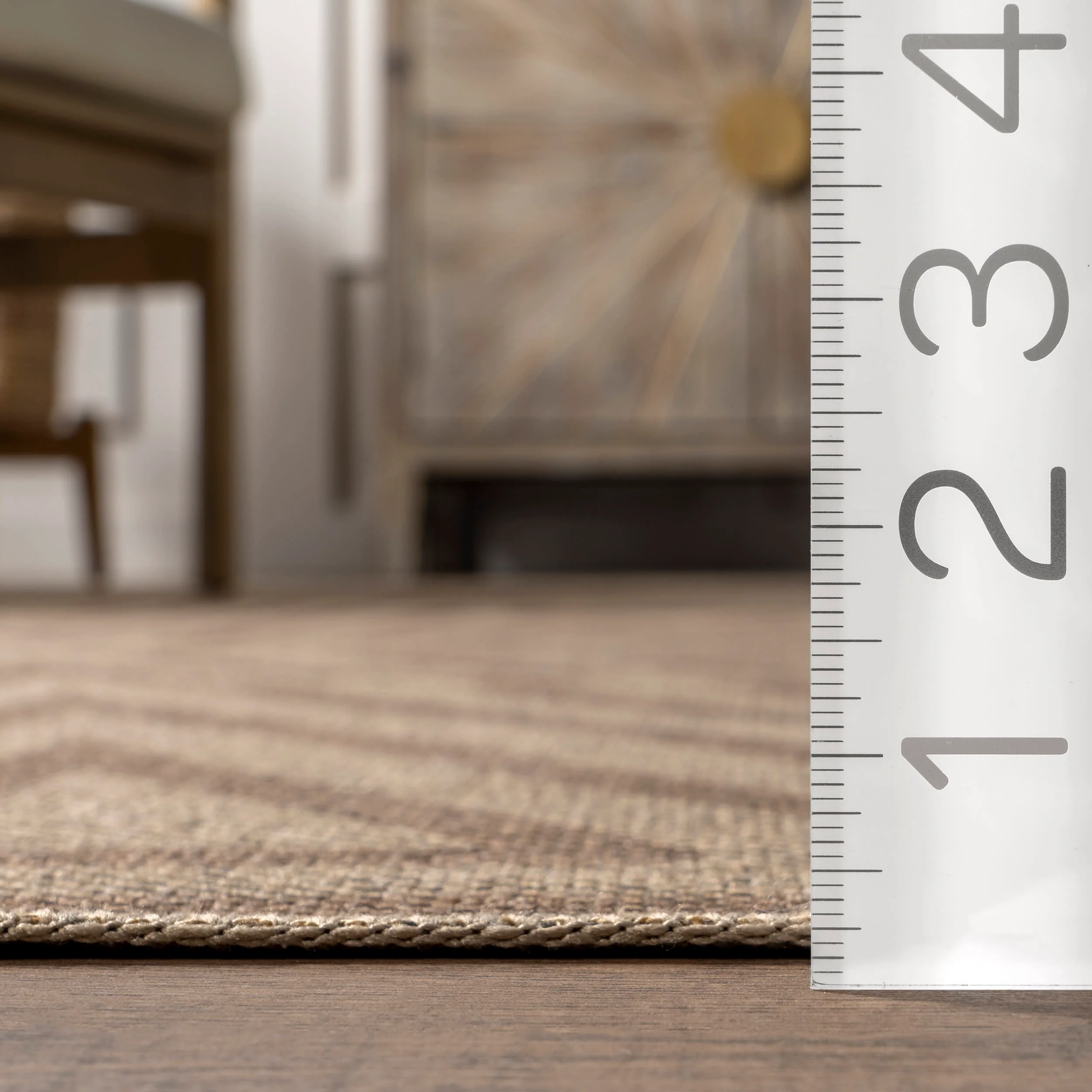 Gabriellia Easy-Jute Washable Maze Rug | Natural - Image 4