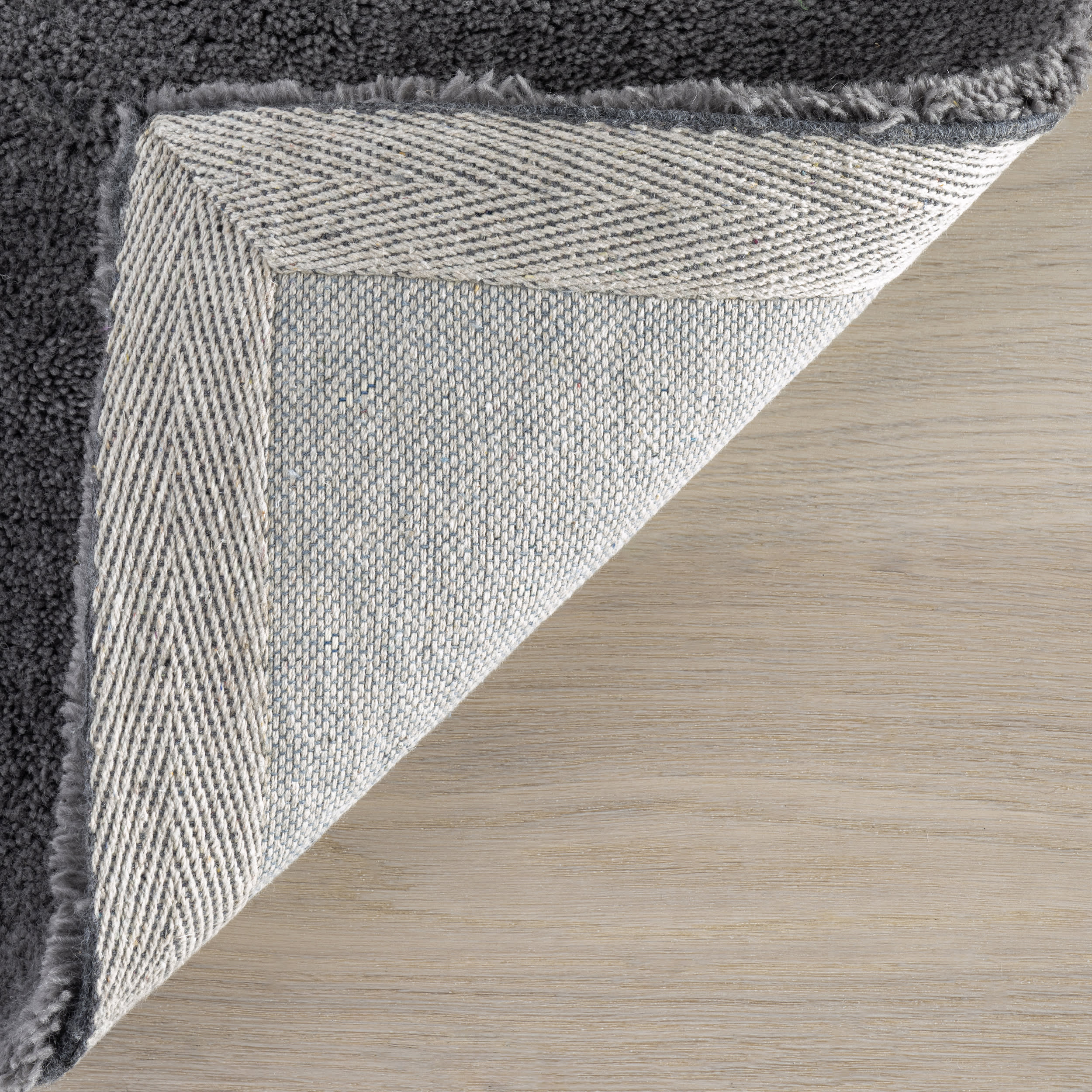 Gaia New Zealand Wool Shag Rug | Dark Grey - Image 6