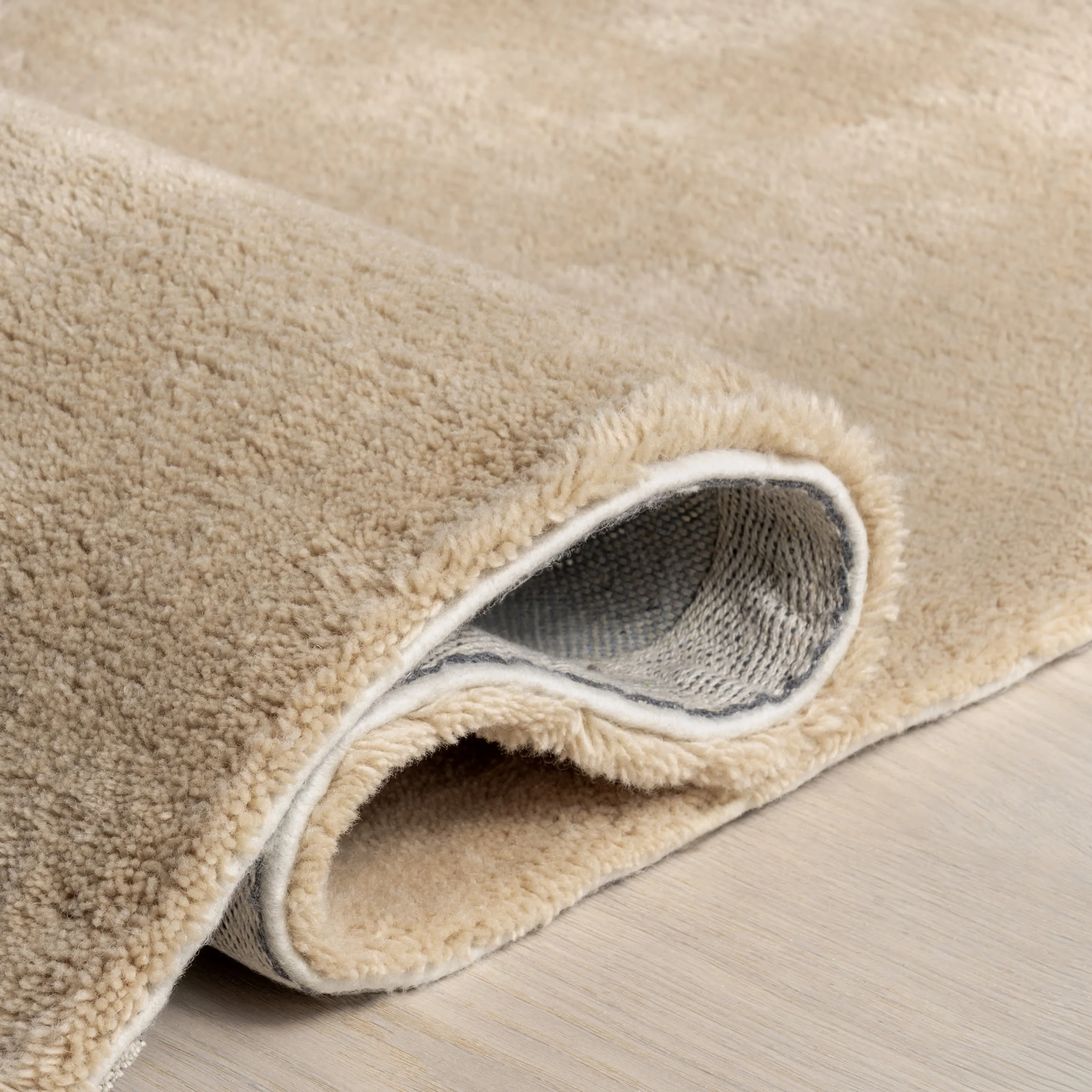Gaia New Zealand Wool Shag Rug | Sand - Image 10