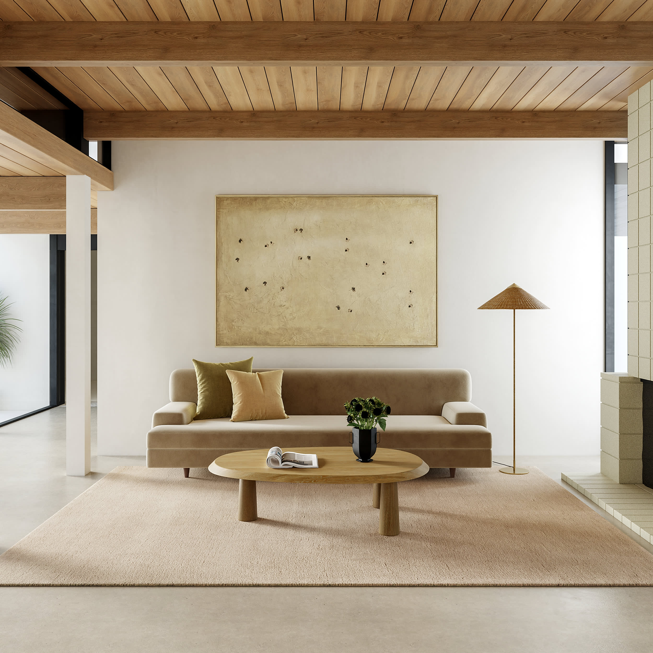 Gaia New Zealand Wool Shag Rug | Sand - Image 9