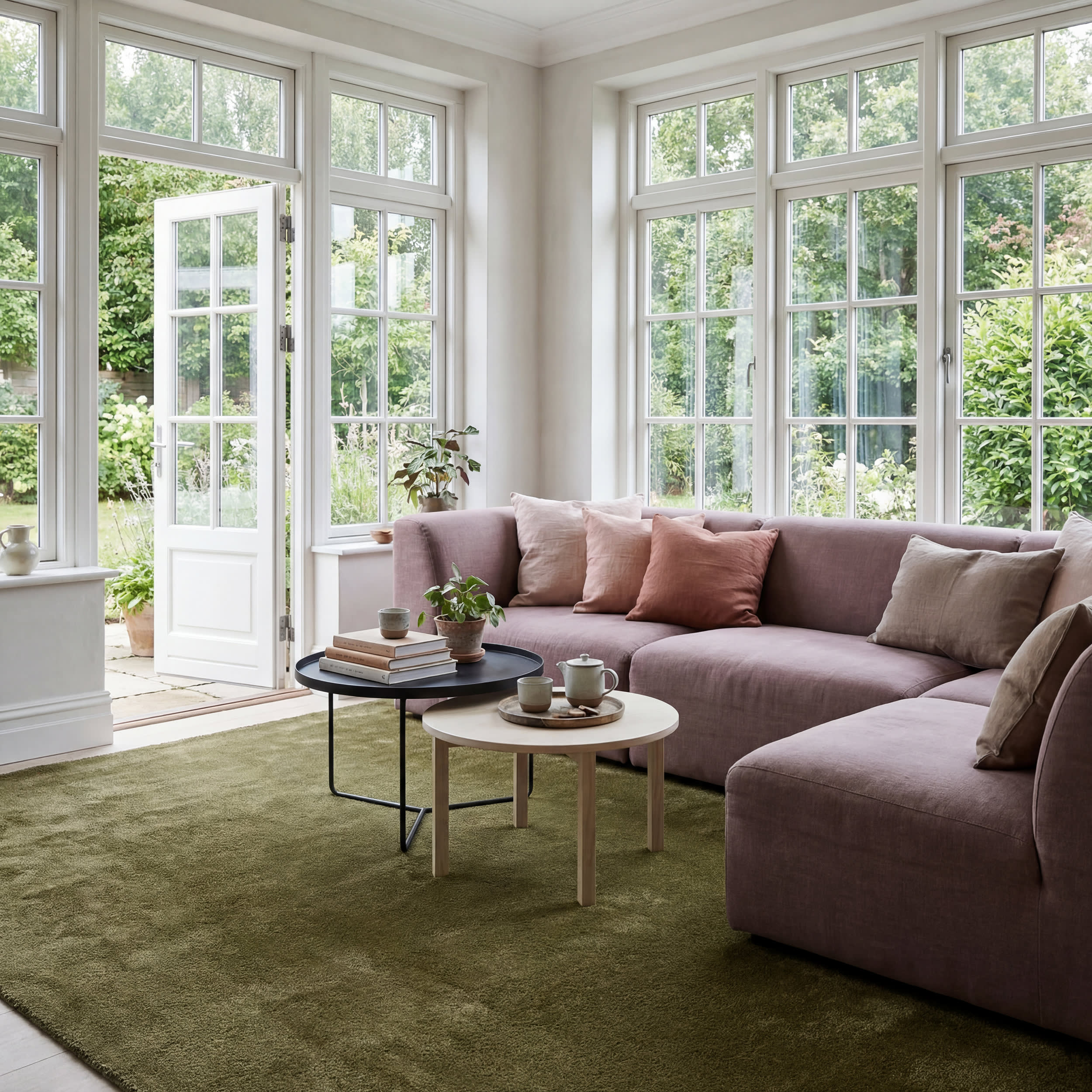 Garania Modern Green Rug | Green - Image 2
