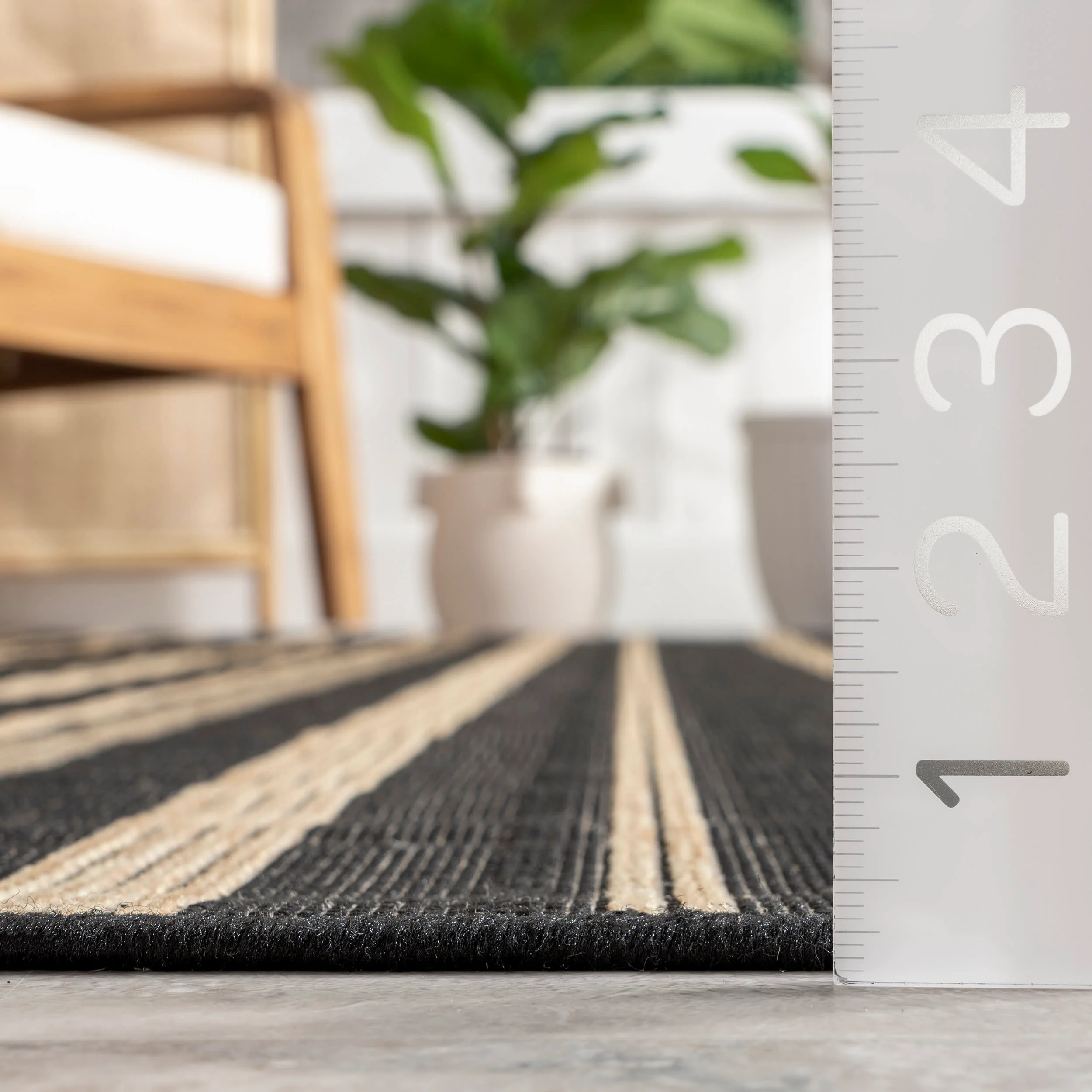 Gazania Striped Indoor/Outdoor Rug | Beige - Image 4