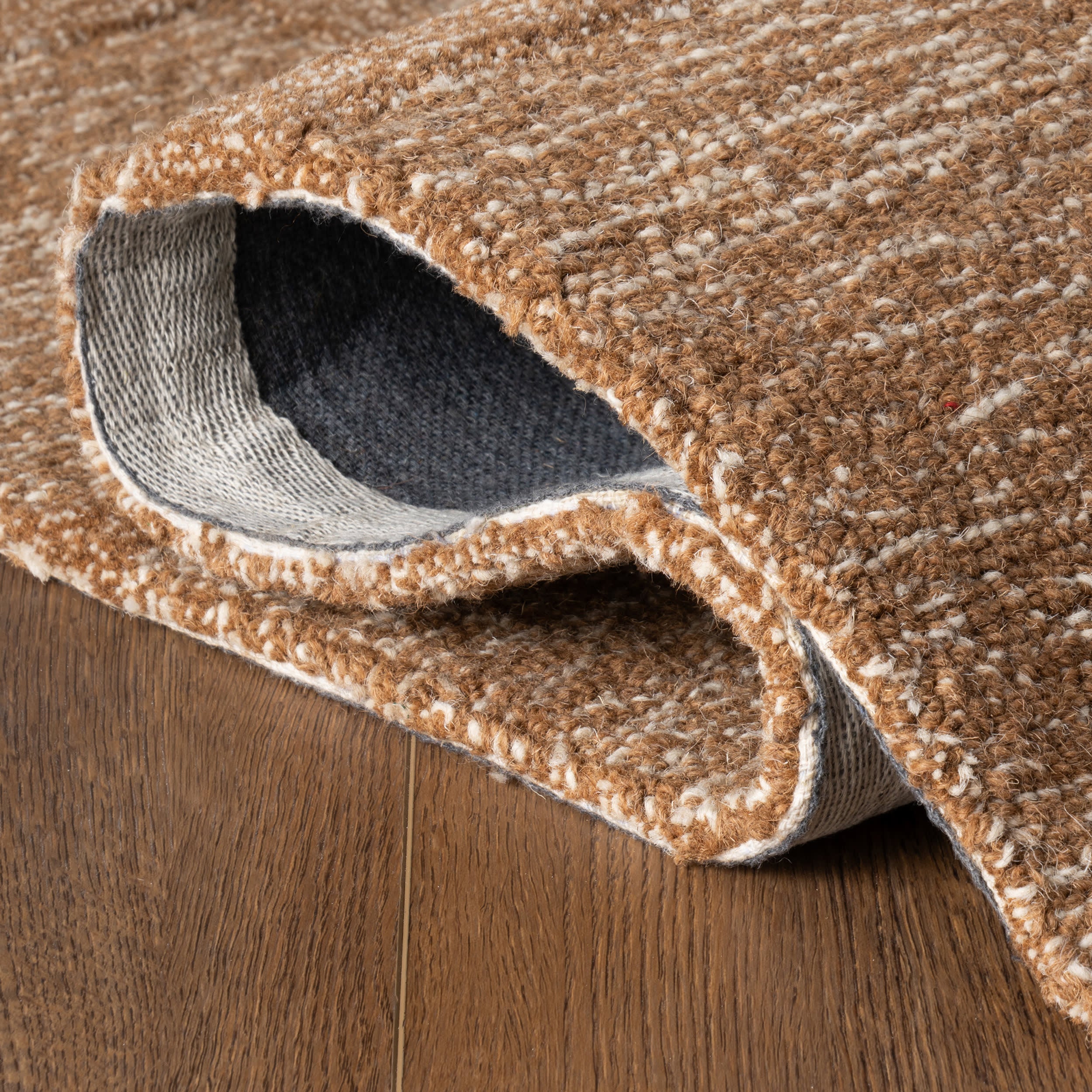 Gea Geometric Bordered Wool Rug | Brown - Image 9