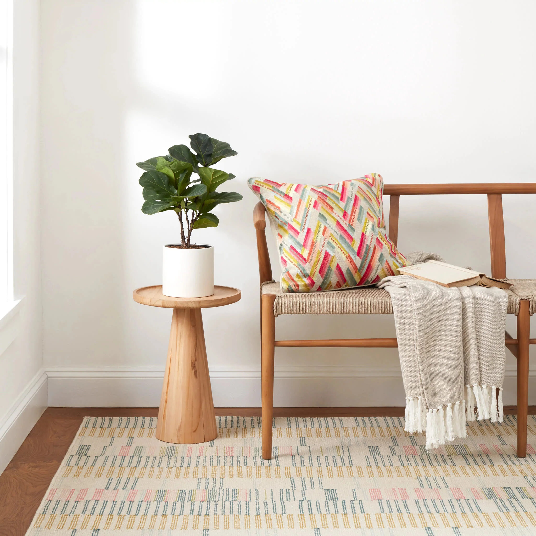 Gemma Hand Loom Knotted Cotton Rug | Juniper - Image 3