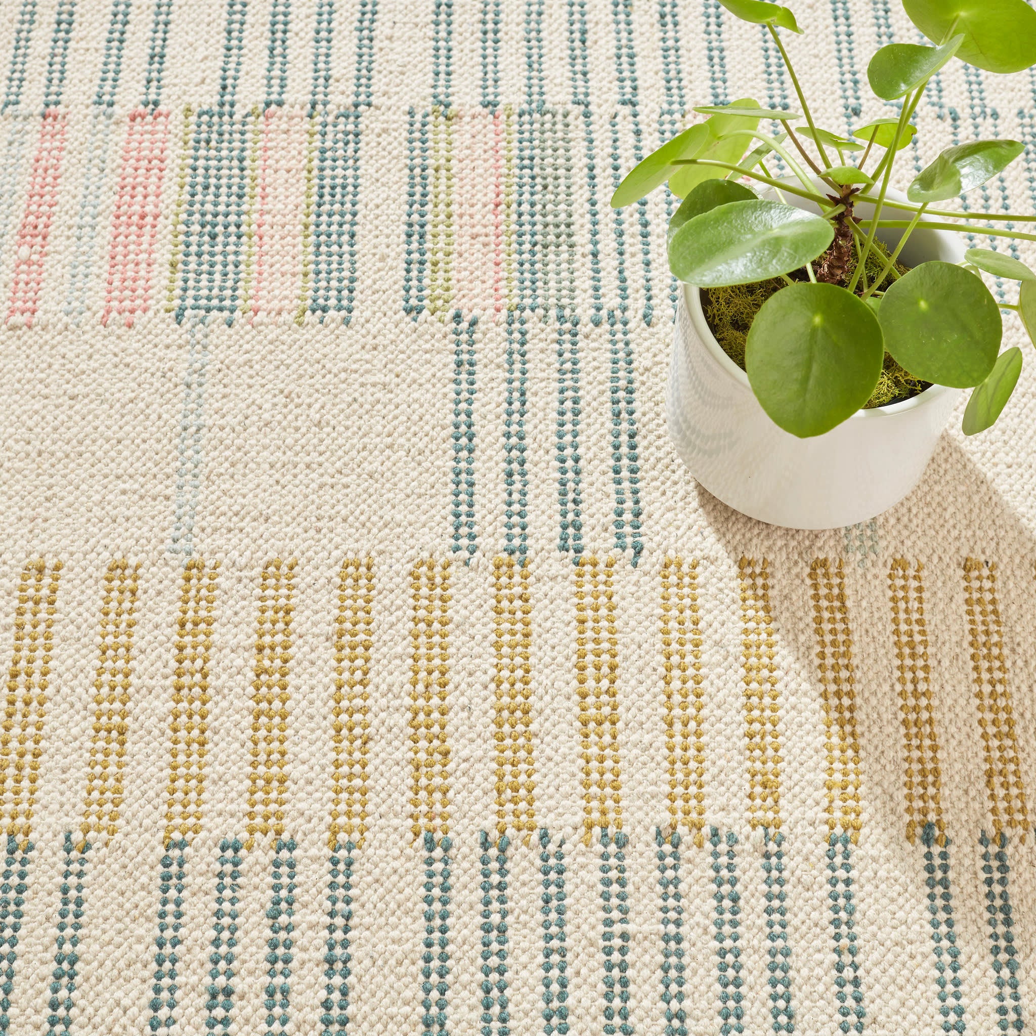 Gemma Hand Loom Knotted Cotton Rug | Juniper - Image 4