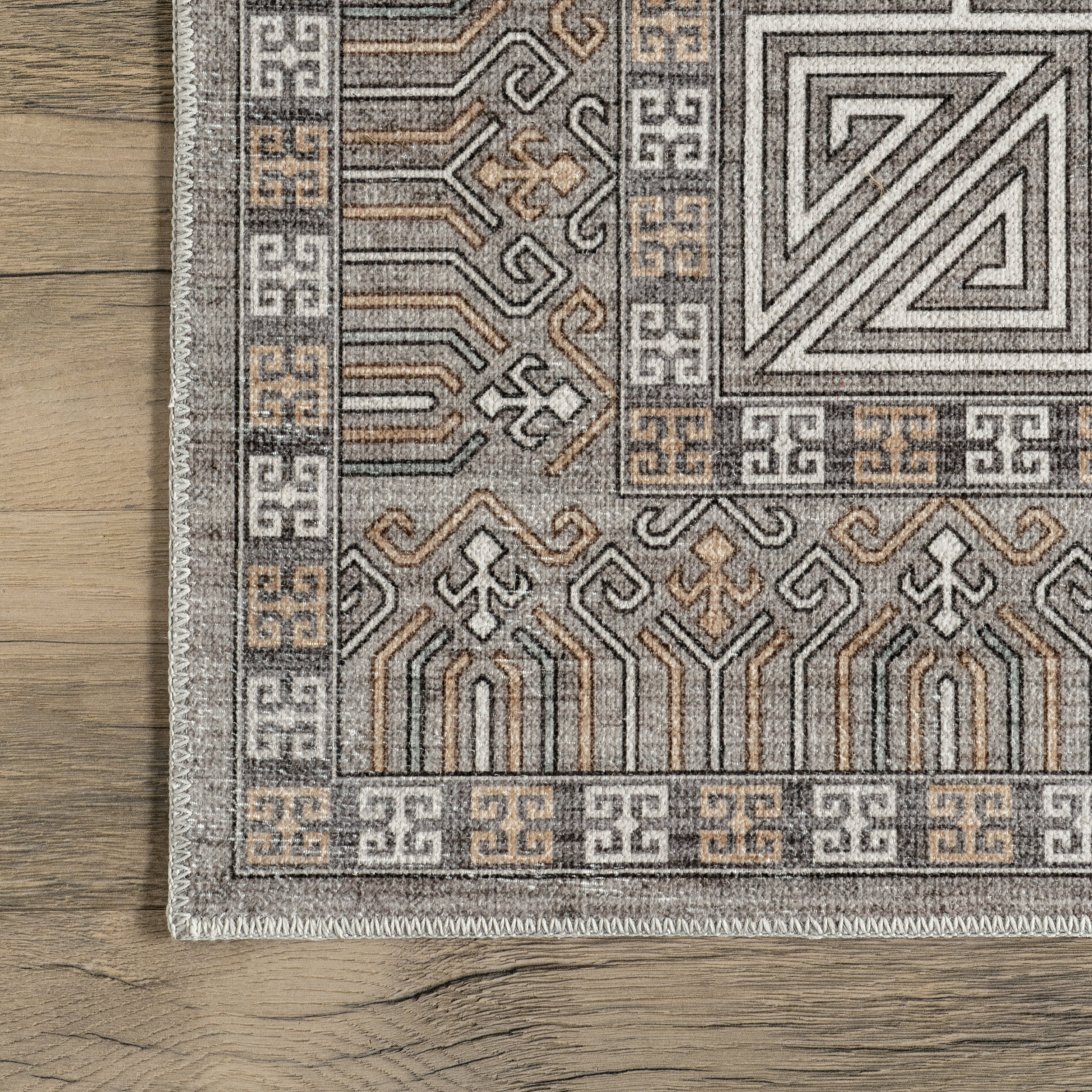 Gemma Washable Disks Rug | Brown - Image 3