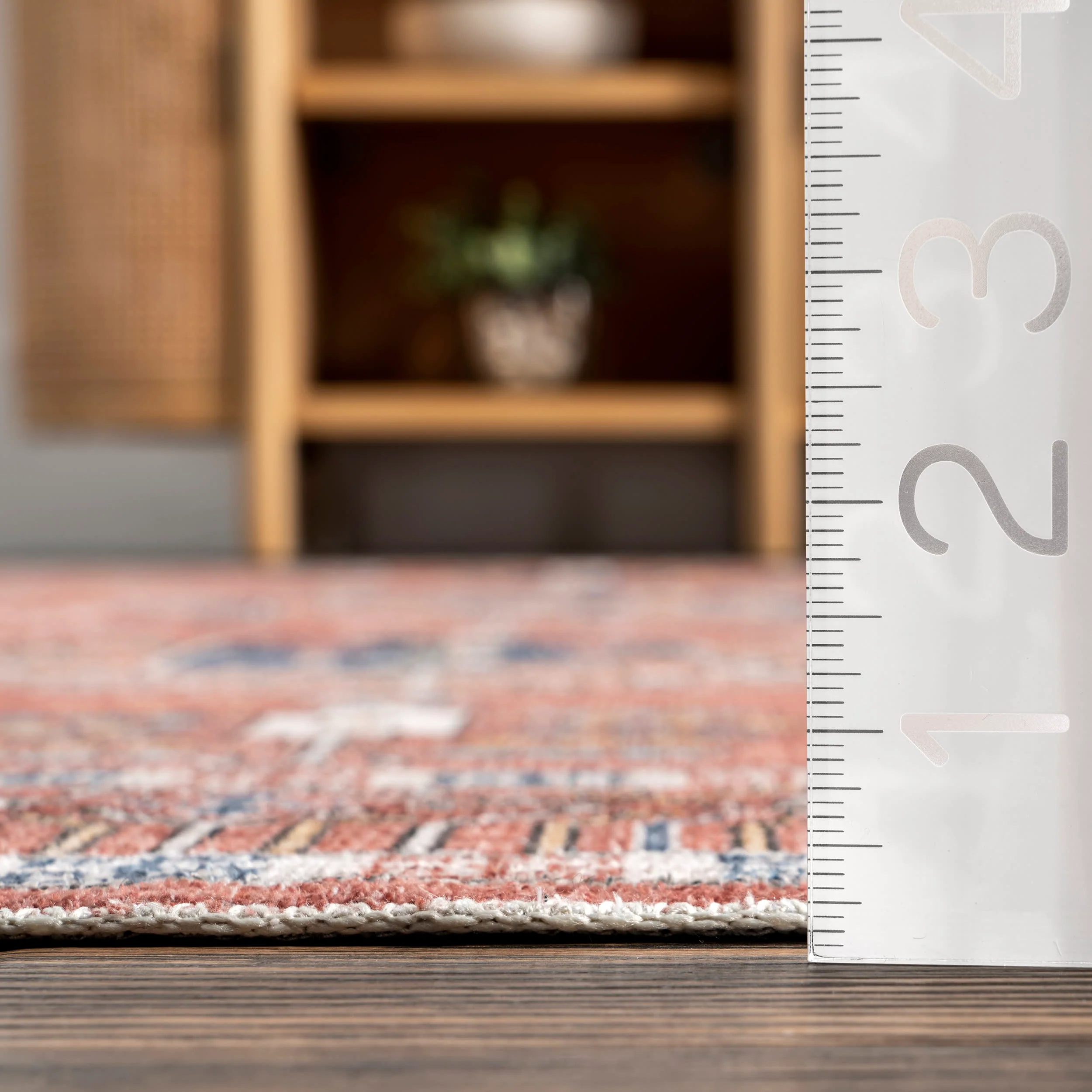 Gemma Washable Disks Rug | Red - Image 5