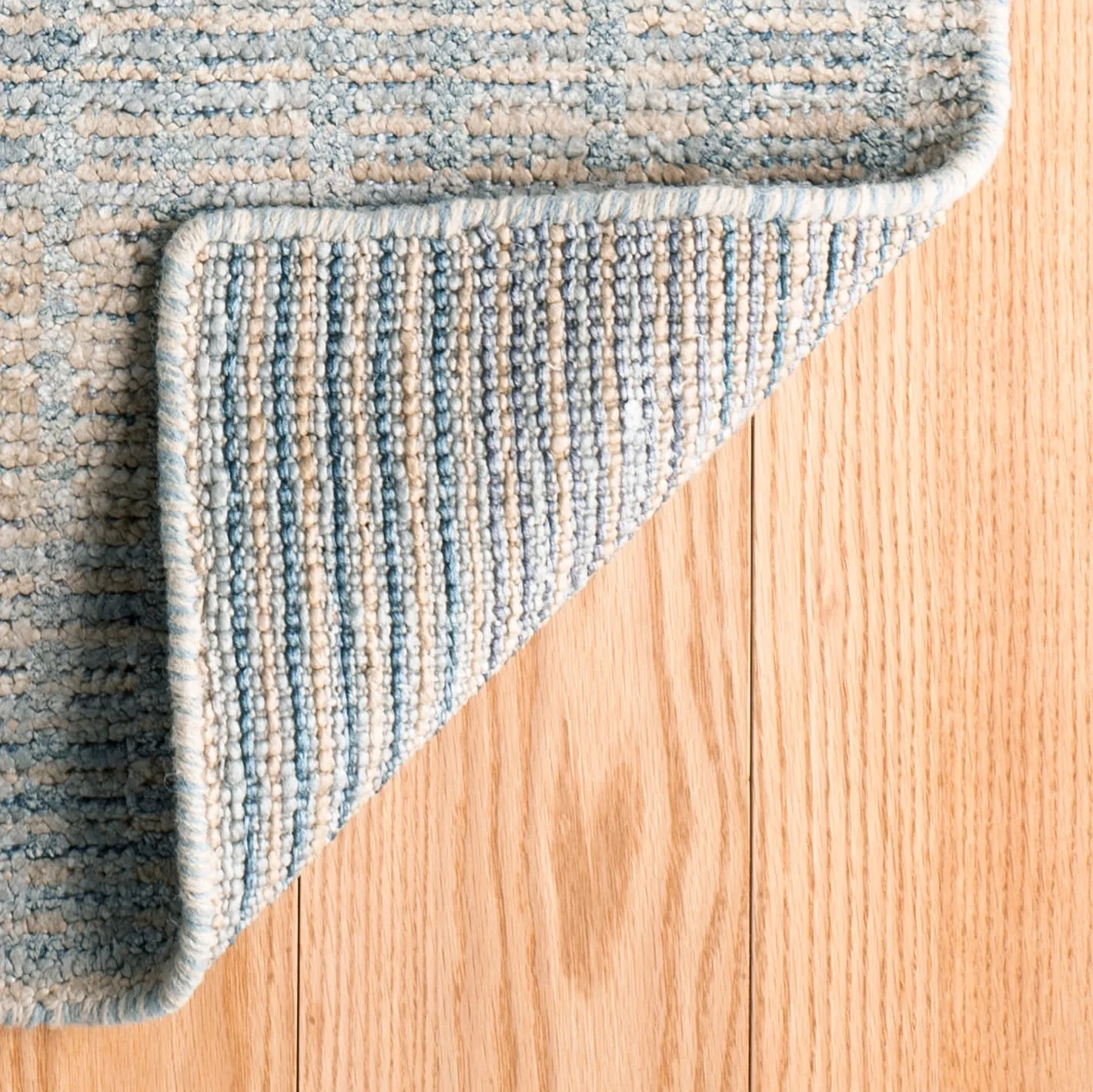 Geneva Handwoven Viscose/Cotton Rug | Blue - Image 4