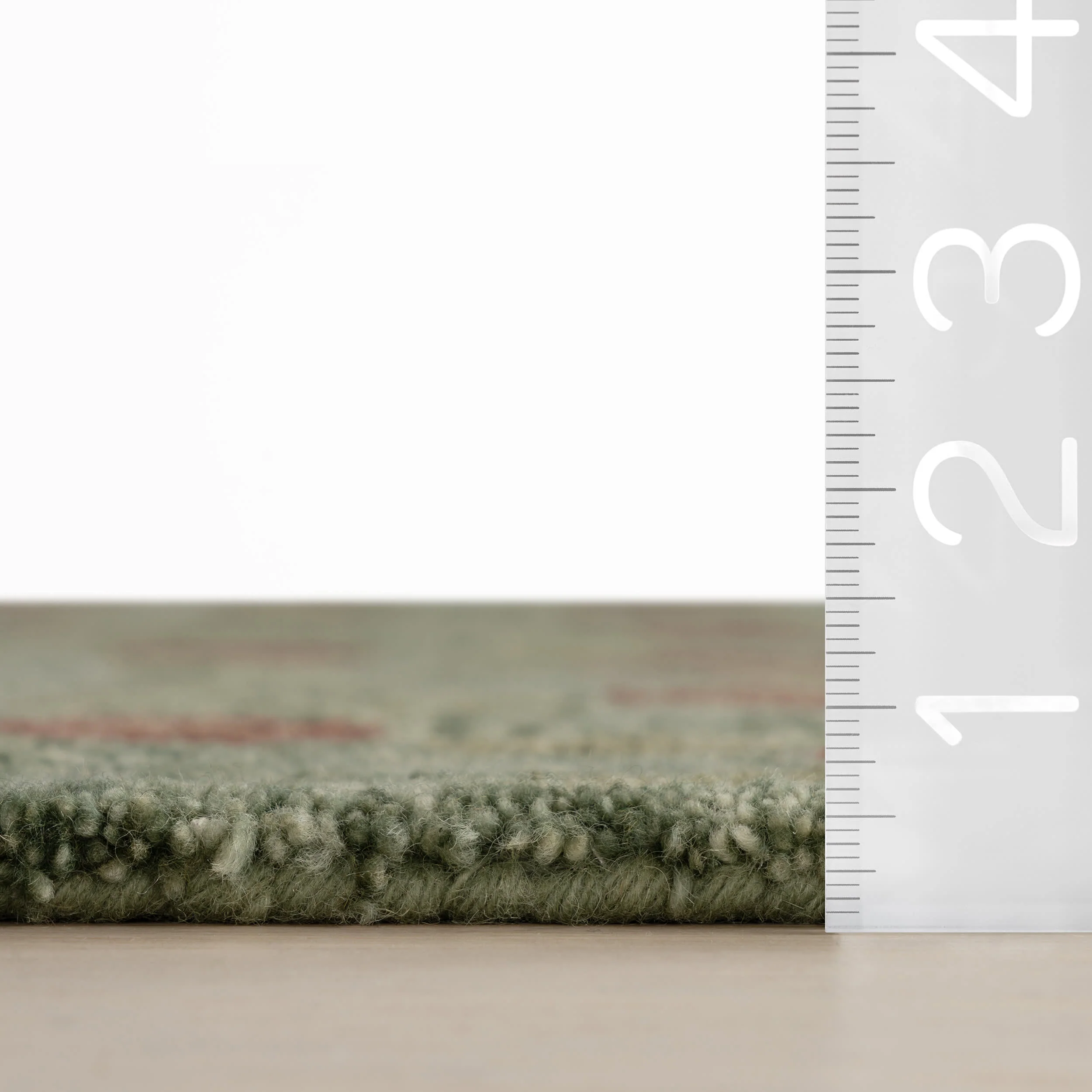 Genevive Modern Floral Wool Rug | Green - Image 8