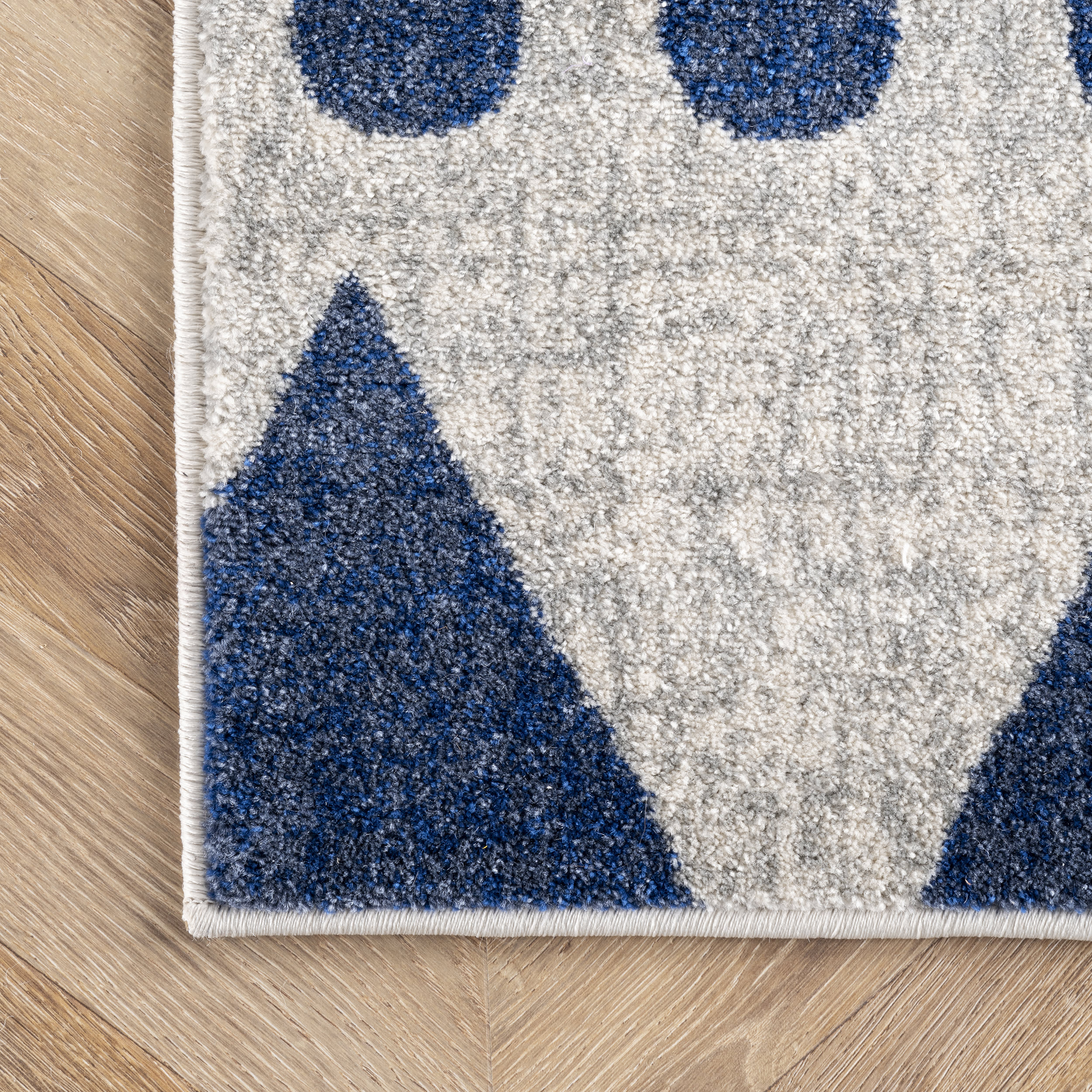 Geometric Banded Rug | Blue - Image 3