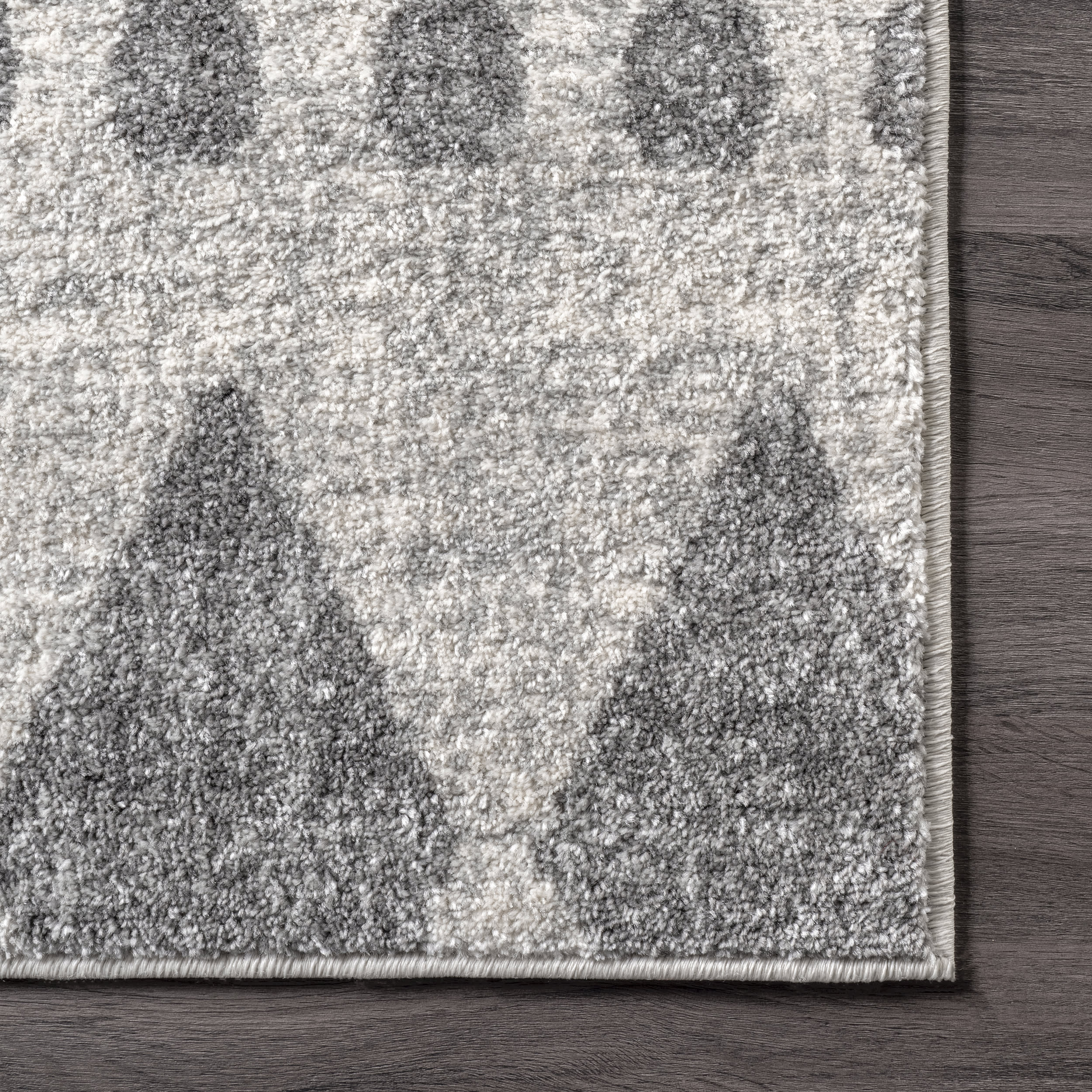 Geometric Banded Rug | Grey - Image 3