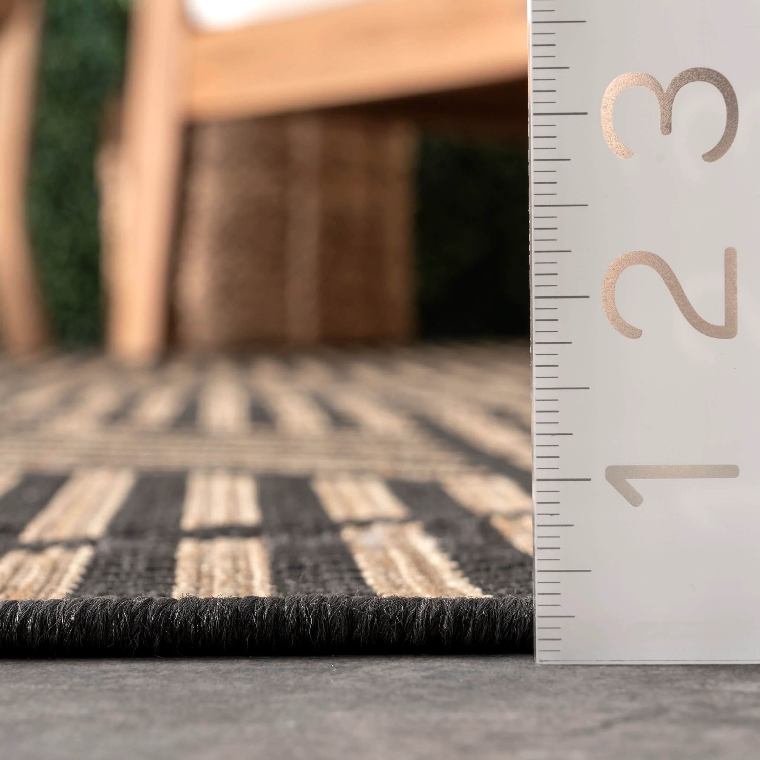 Geometric Tiles Indoor/Outdoor Rug | Charcoal - Image 5