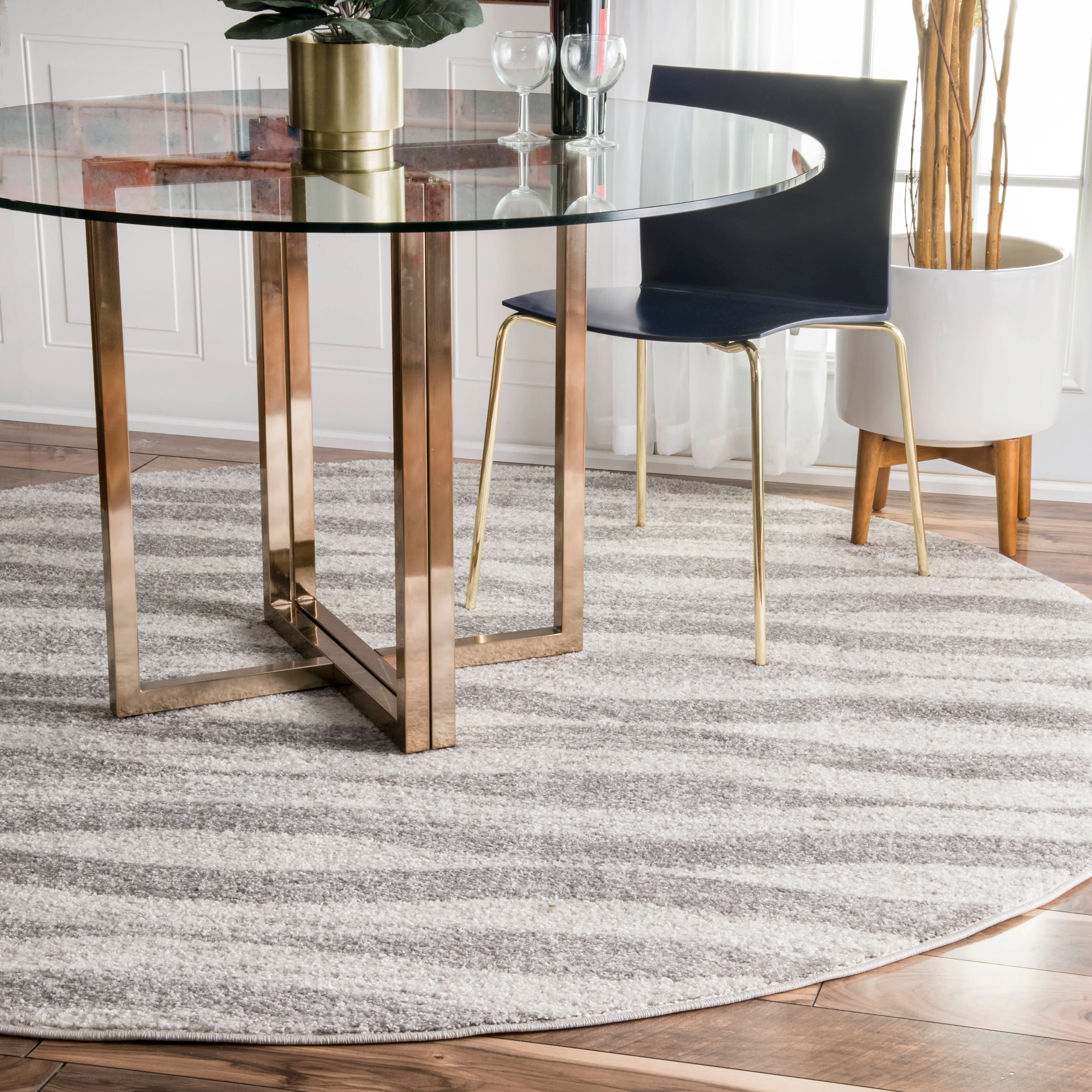 Geometric Waves Rug | Grey - Image 2