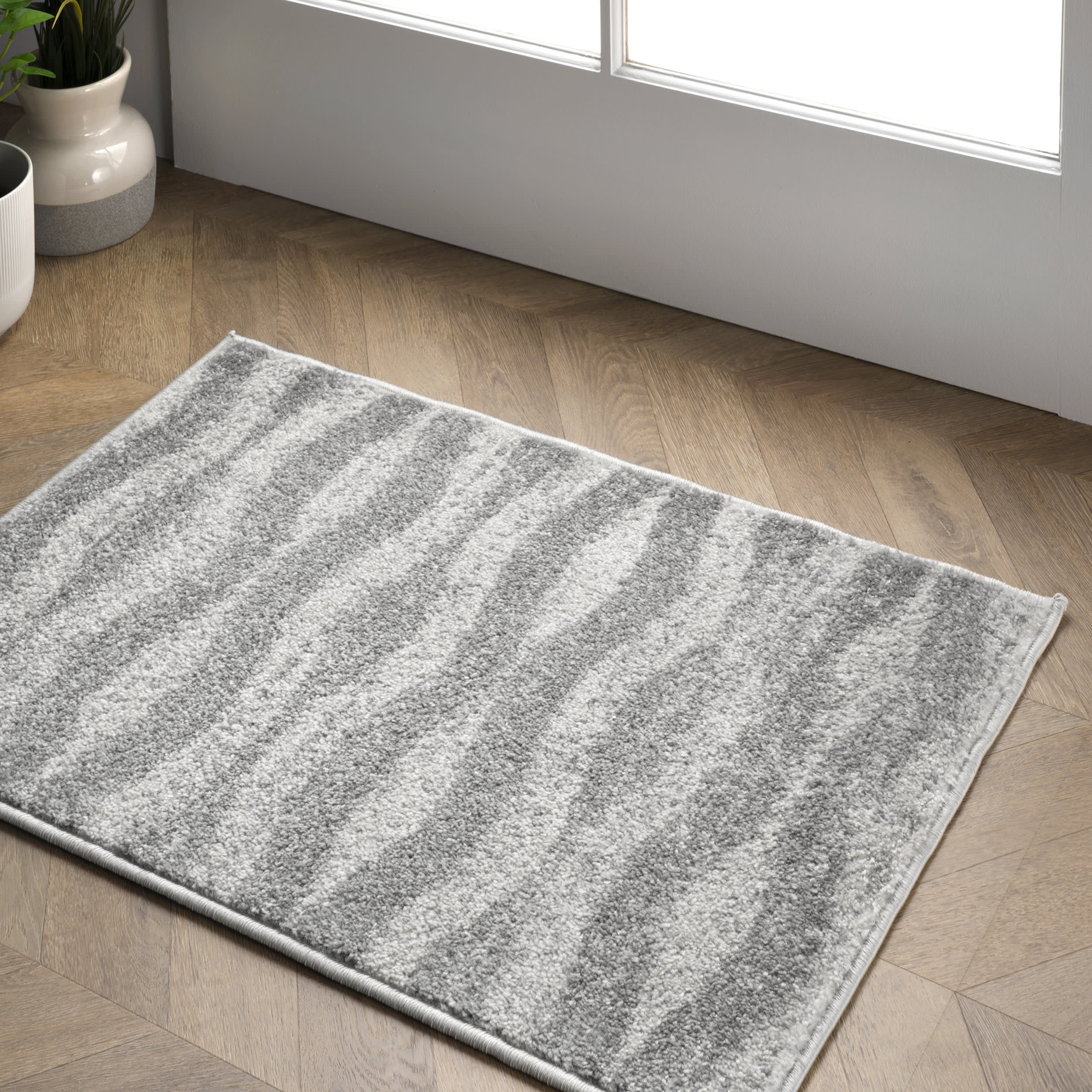 Geometric Waves Rug | Grey - Image 6