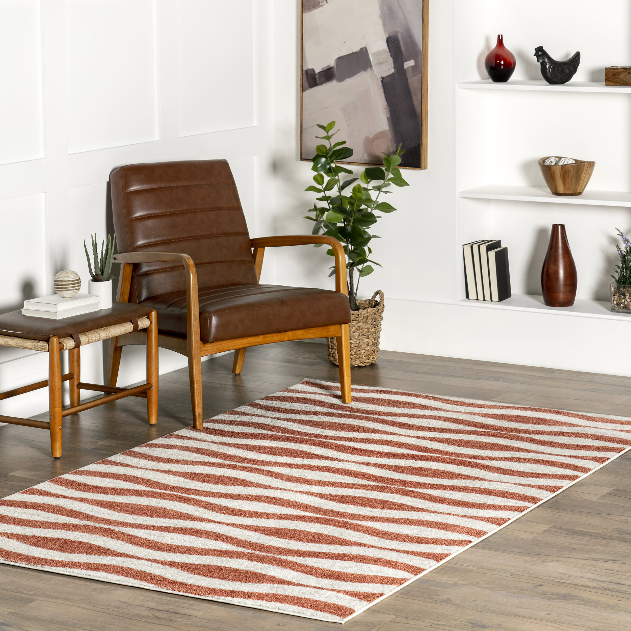 Geometric Waves Rug | Pink - Image 2