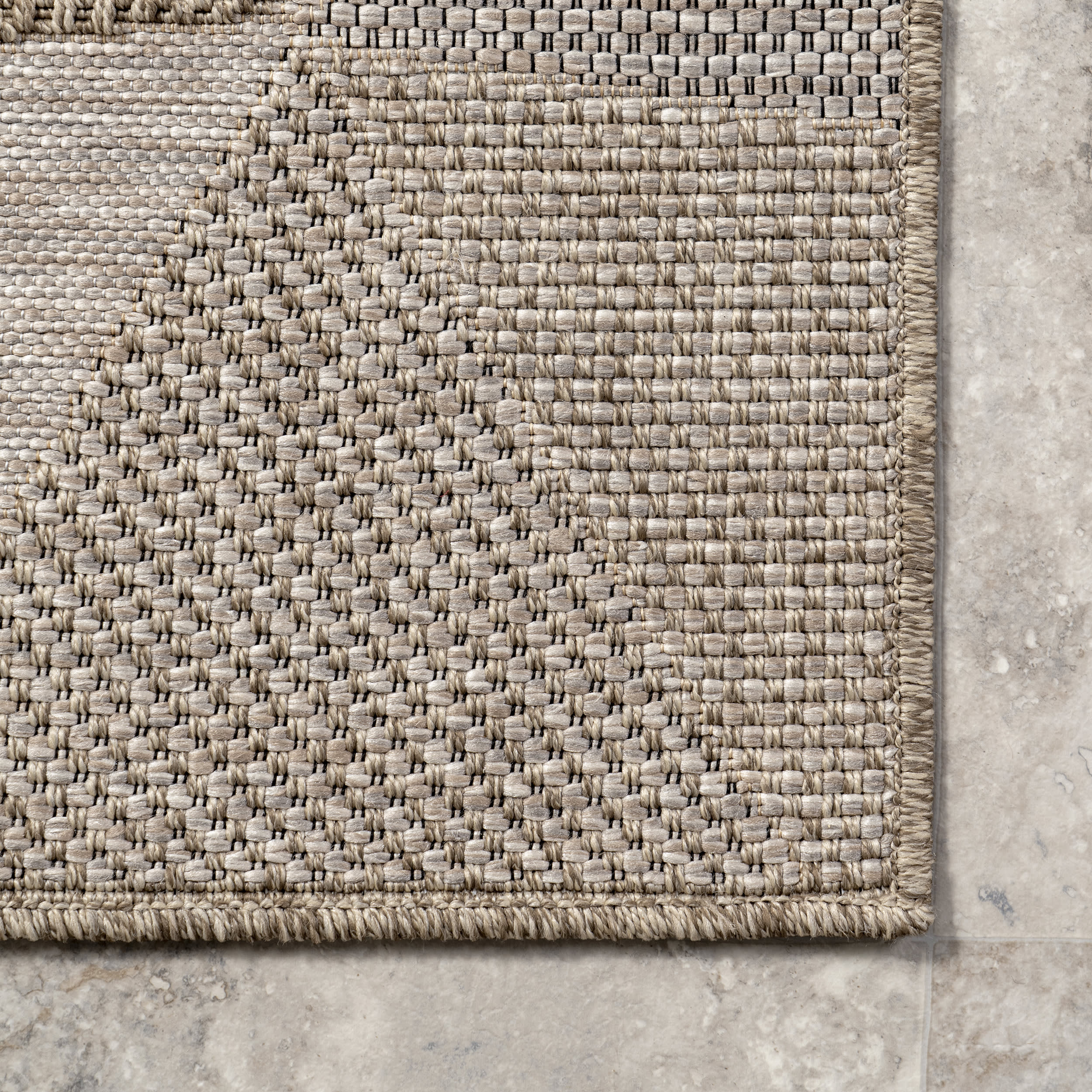Gertrudis Geometric Tessellated Indoor/Outdoor Rug | Tan - Image 3