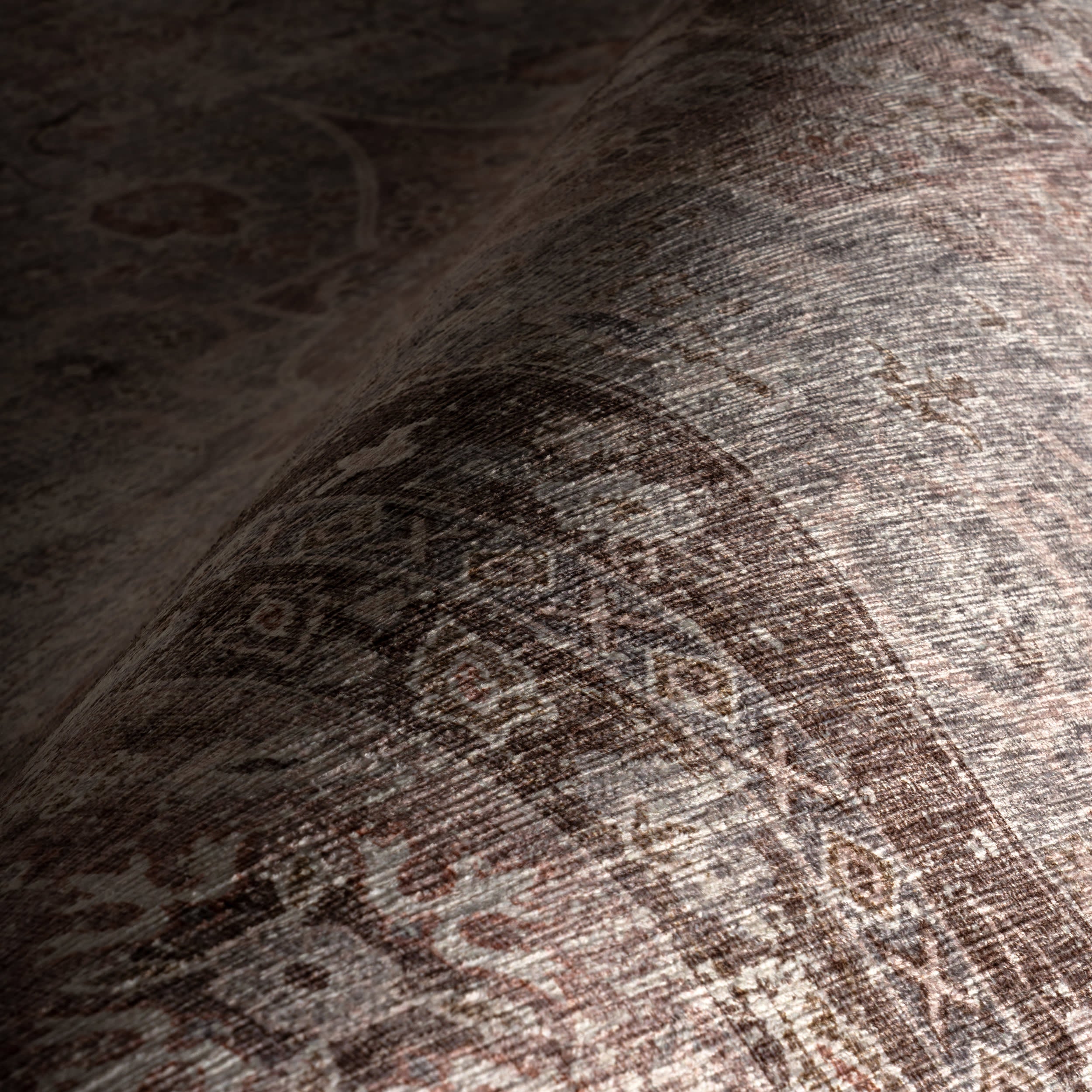 Gianna Blossom Spill Proof Washable Rug | Taupe - Image 3