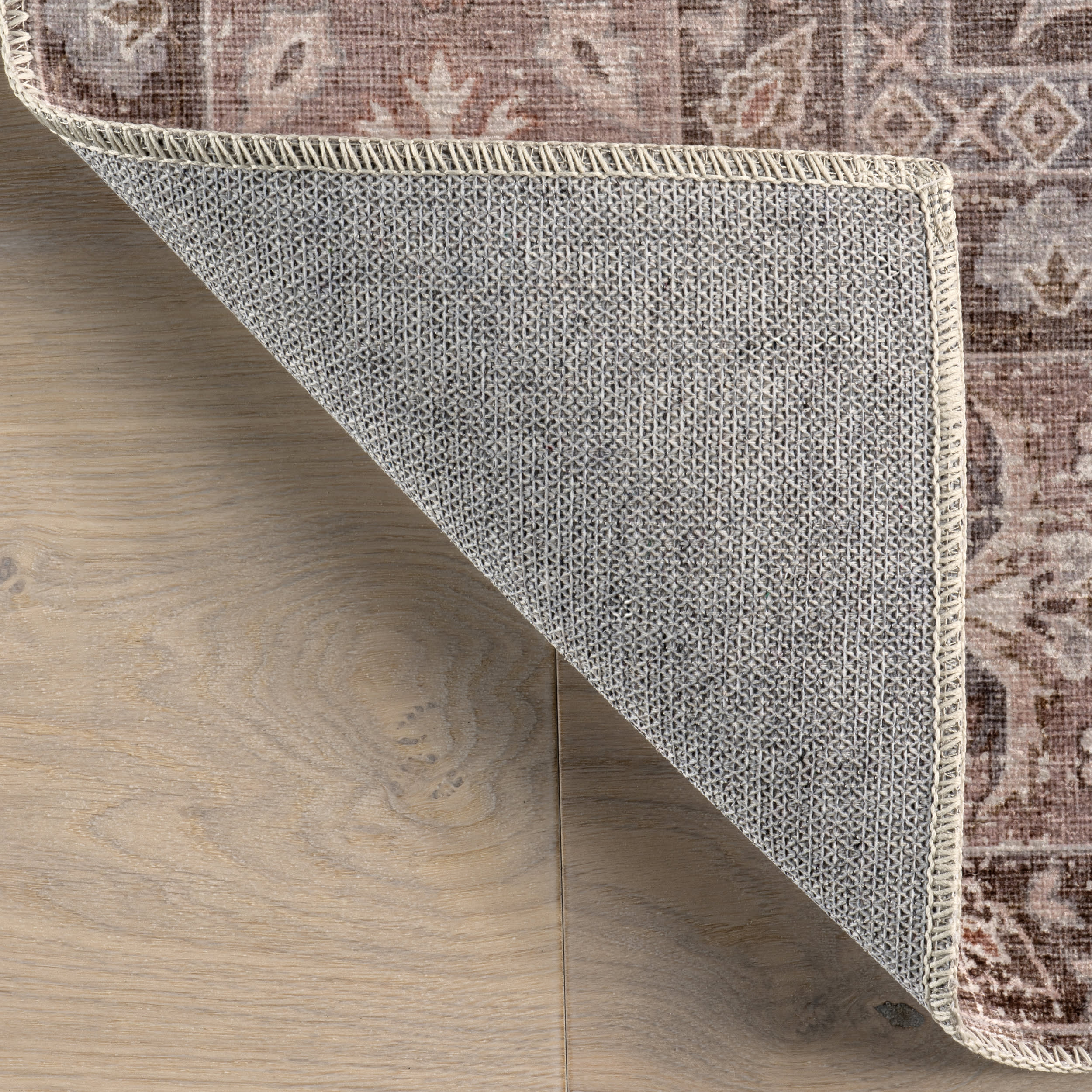 Gianna Blossom Spill Proof Washable Rug | Taupe - Image 7