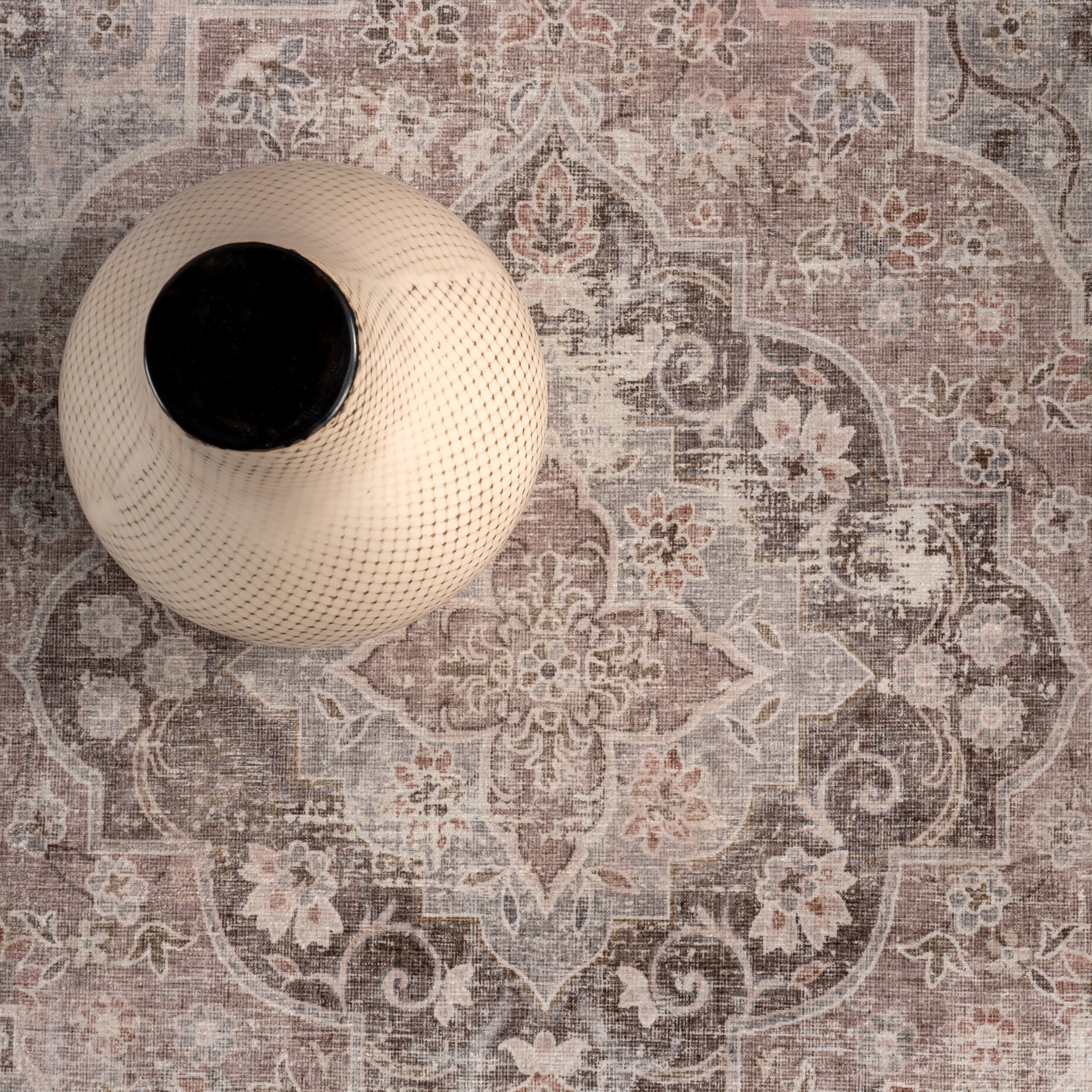 Gianna Blossom Spill Proof Washable Rug | Taupe - Image 8