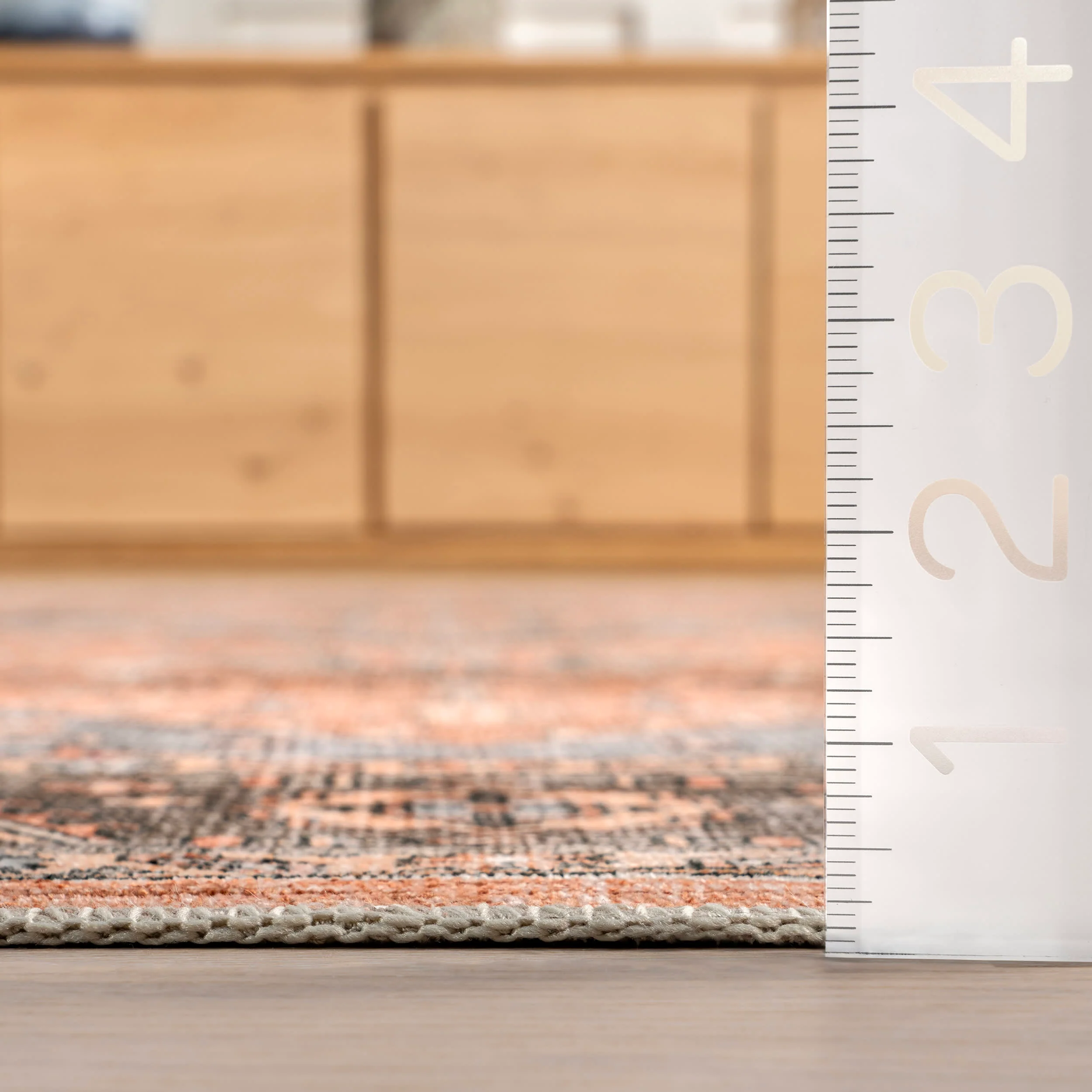 Ginevra Moody Medallion Spill Proof Washable Rug | Sienna Brown - Image 5